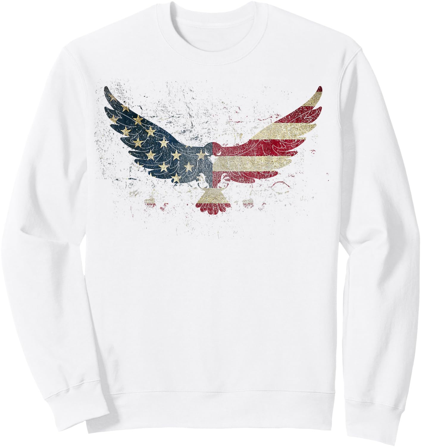 American Flag Eagle Shirt 4th of July Men Women Kids Sweatshirt - Sweatshirt | White
