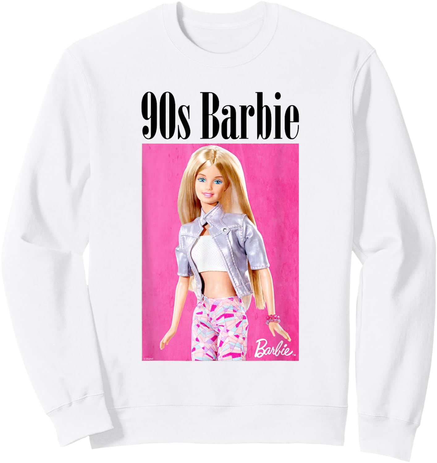 Barbie Women's Official Barbie 90s , white Sweatshirt - Sweatshirt | White