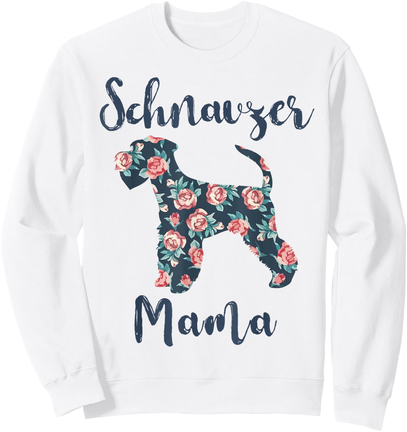 Mini Schnauzer Mama Shirt Women Schnauzer Mom Mother Day Sweatshirt - Sweatshirt | White