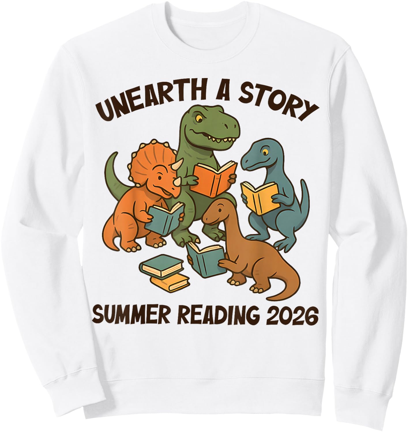 Unearth a Story Summer Reading 2026 Men Women Kids Sweatshirt - Sweatshirt | White