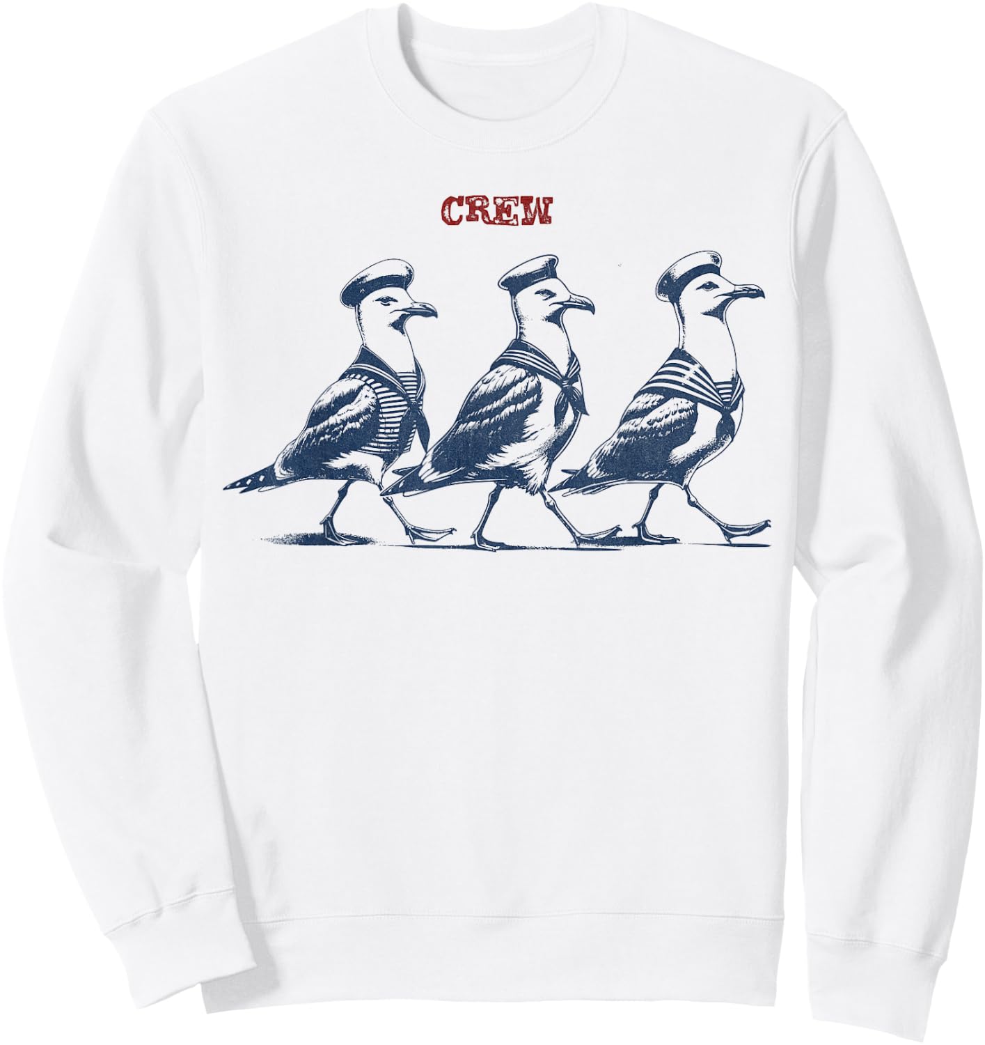 Crew - Funny Seagulls - Boat Yacht Cruise Ship , gray Sweatshirt - Sweatshirt | White