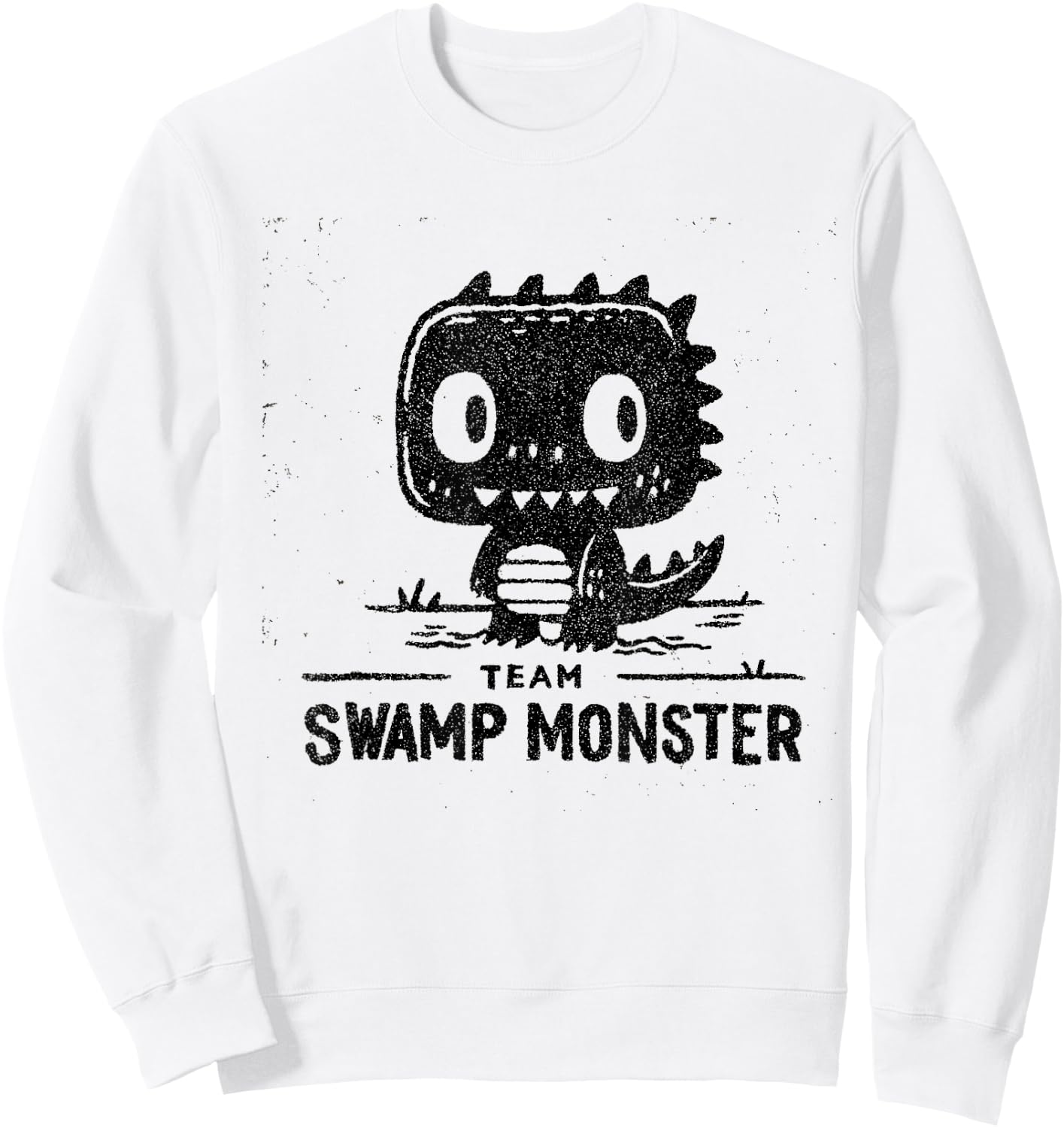 Cool Kids and Adults Swamp Monster Team Halloween Sweatshirt - Sweatshirt | White