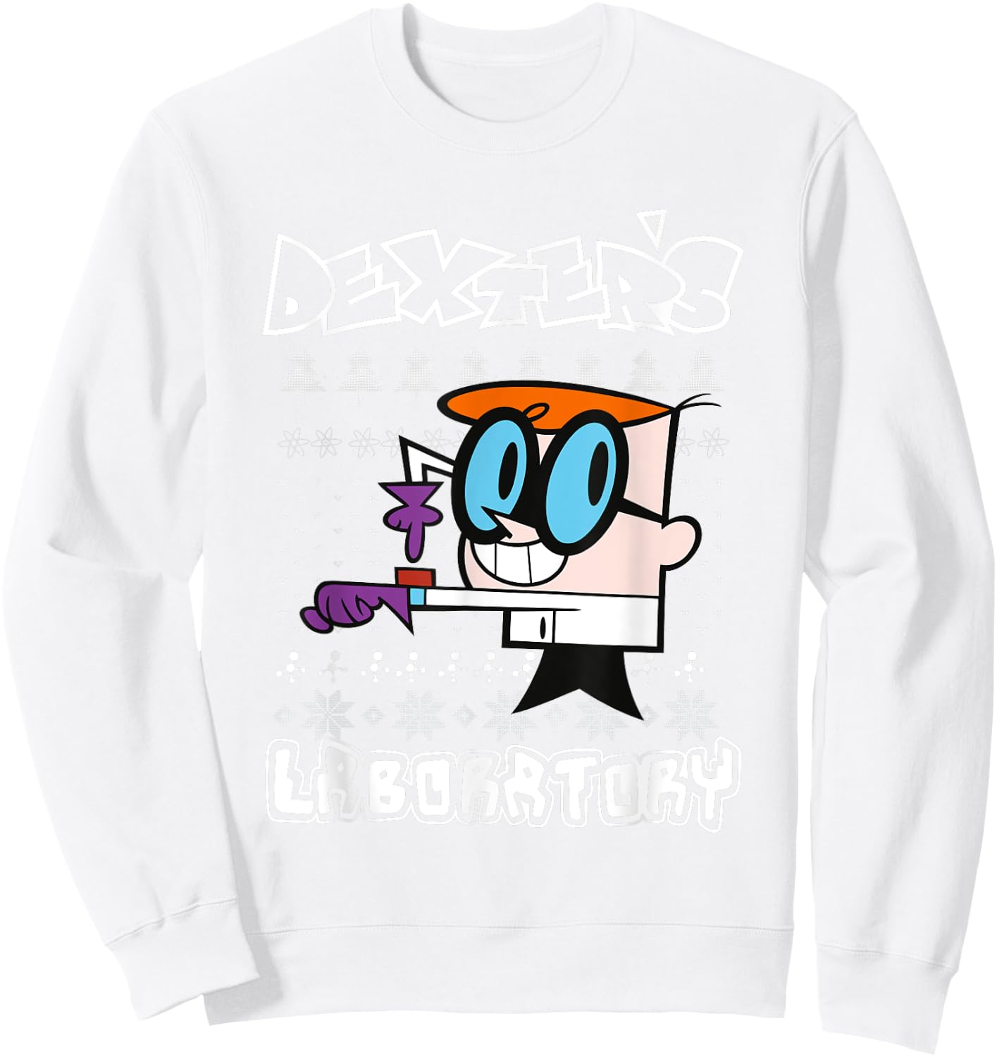 Weihnachten Dexter's Laboratory Knit Sweatshirt - Sweatshirt | White