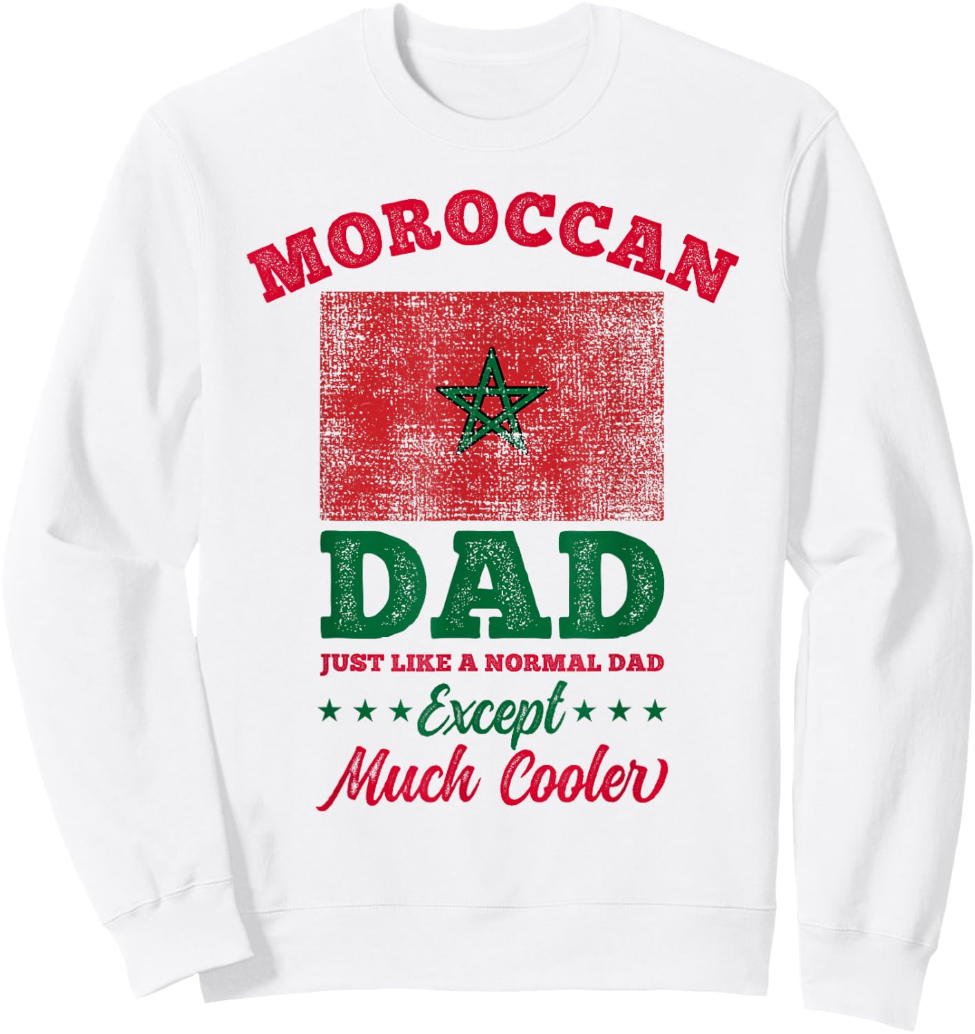 Moroccan Dad Fathers Day Sweatshirt - Sweatshirt | White