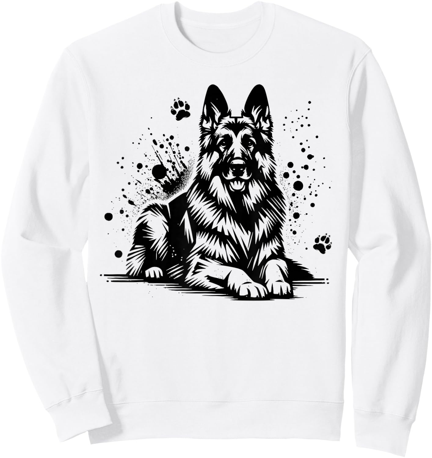 German Shepherd , grey, S Sweatshirt - Sweatshirt | White