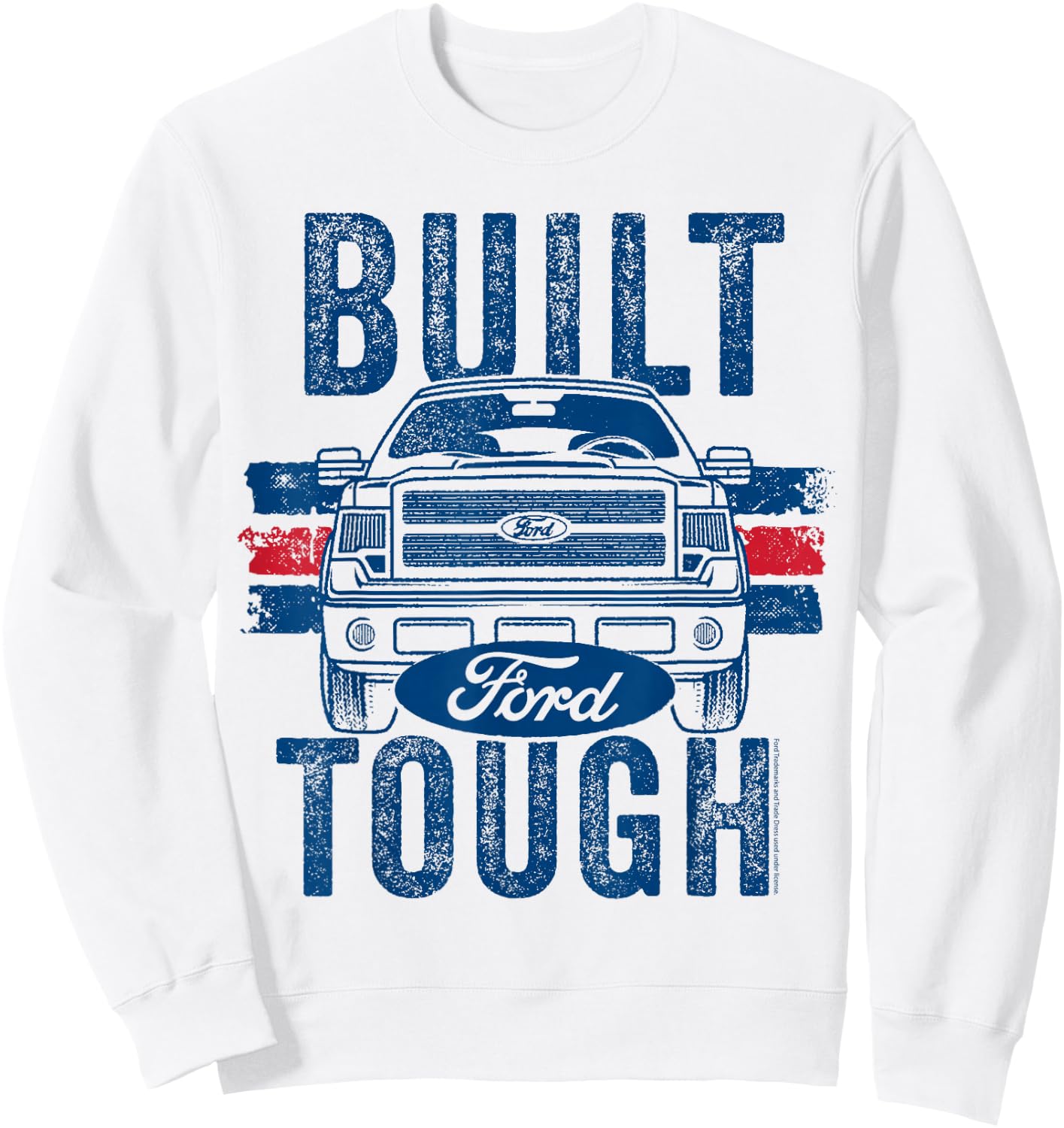 Ford F-150 Truck Built Tough with Logo Sweatshirt - Sweatshirt | White
