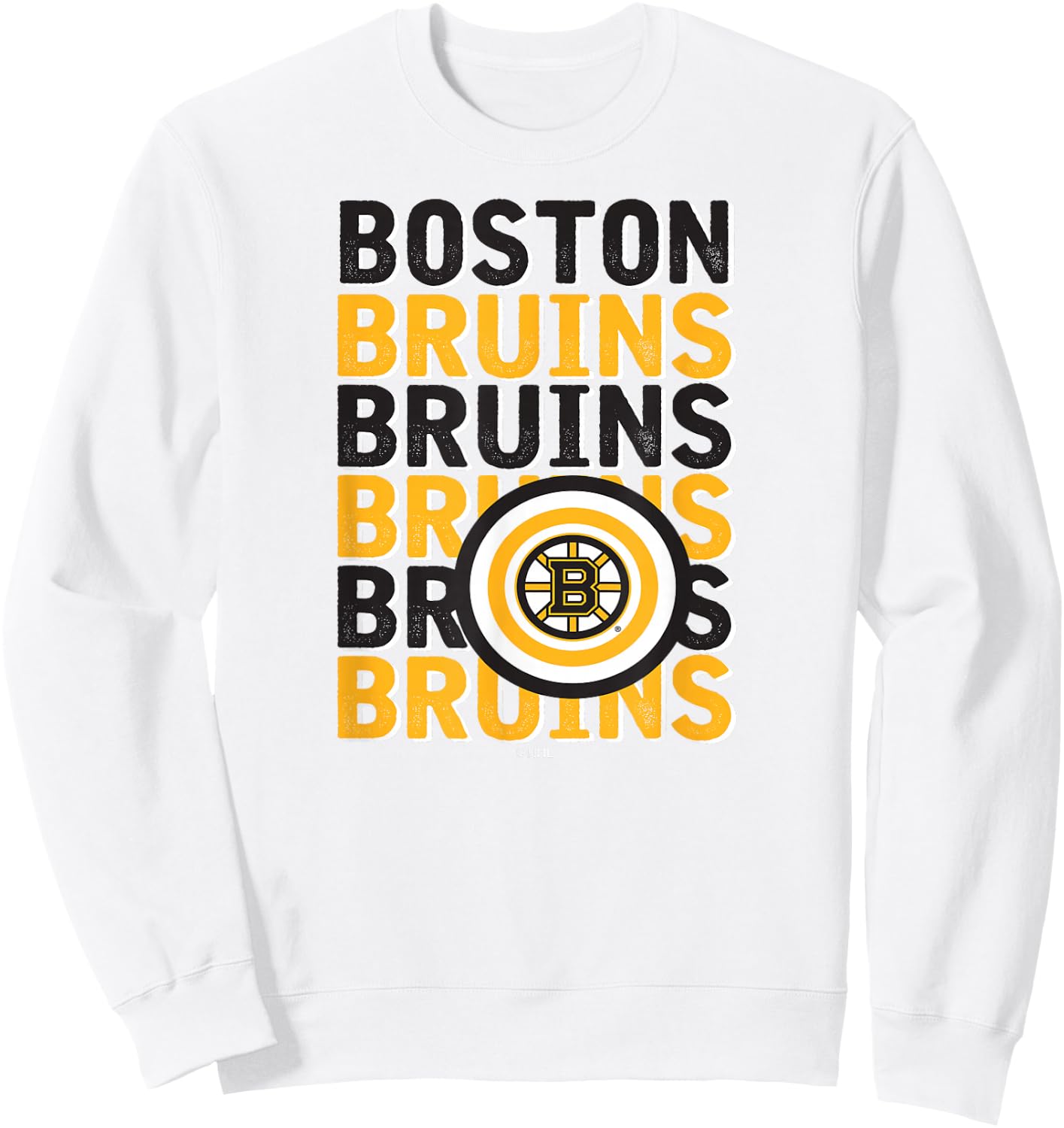 Boston Bruins Repeat Gray Officially Licensed Sweatshirt - Sweatshirt | White
