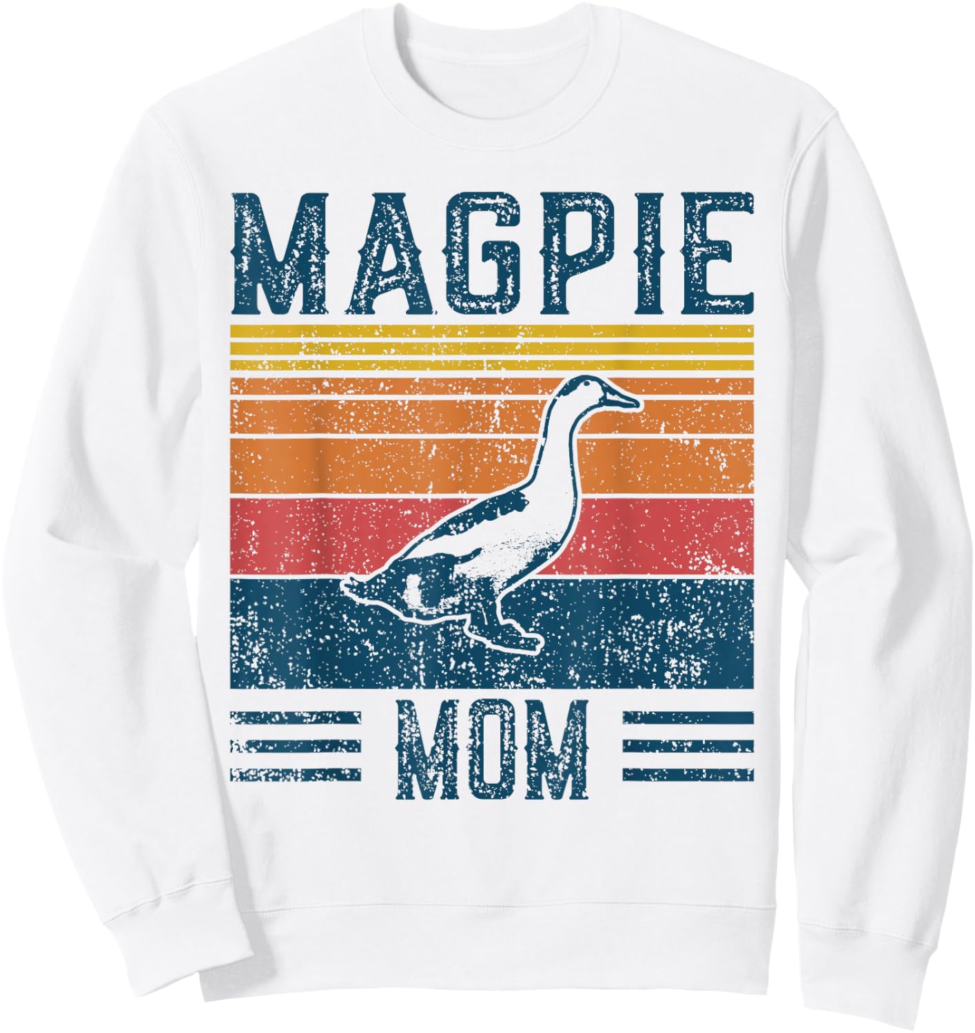 Best Duck Mom Women - Vintage Magpie Sweatshirt - Sweatshirt | White