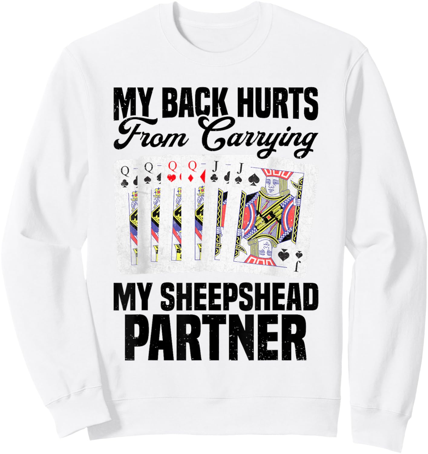 Sheepshead Game Sheepshead Lover Card Game Sheepshead Sweatshirt - Sweatshirt | White