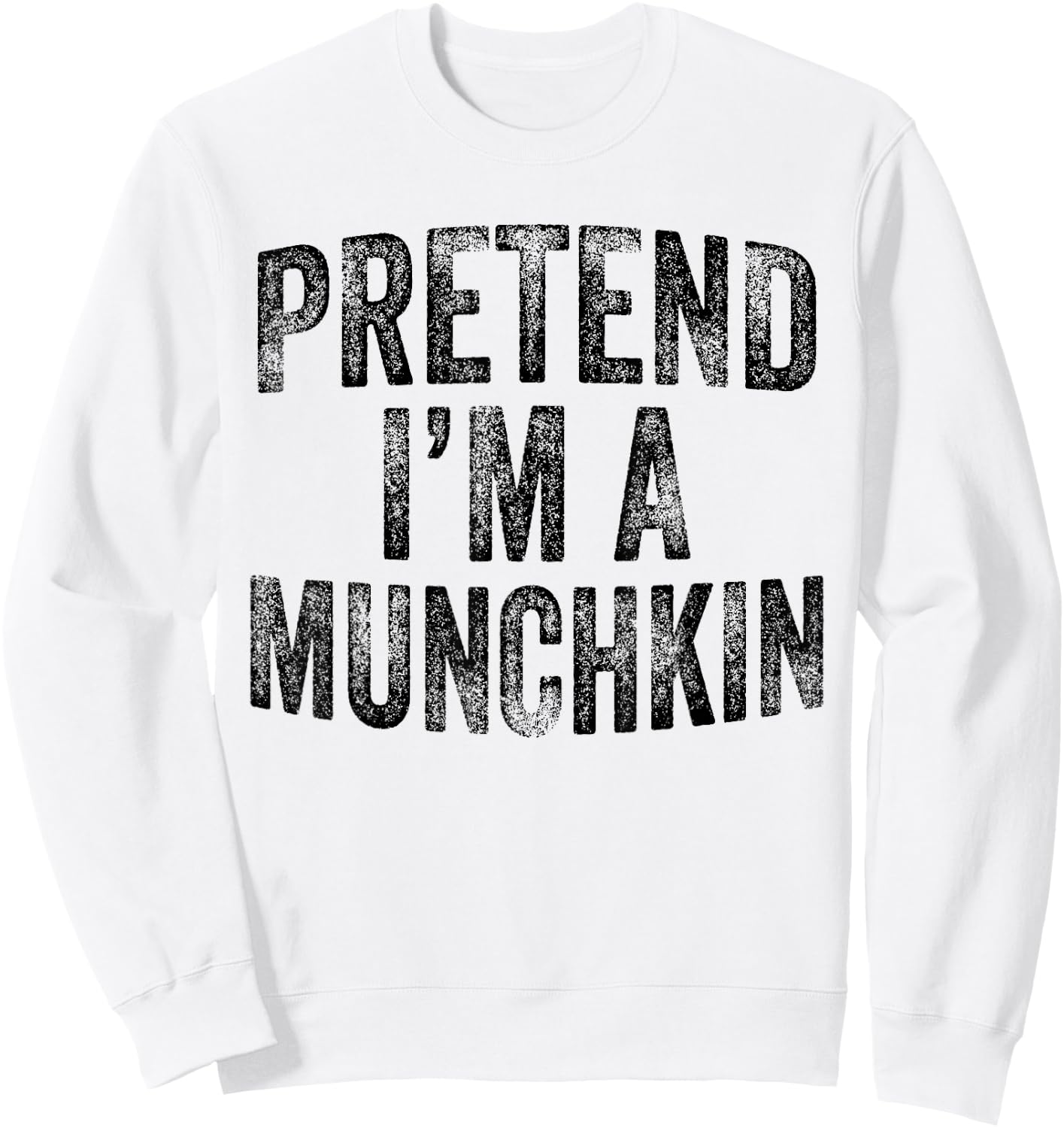Pretend I'm A Munchkin Family Lazy Halloween Party Costume Sweatshirt - Sweatshirt | White