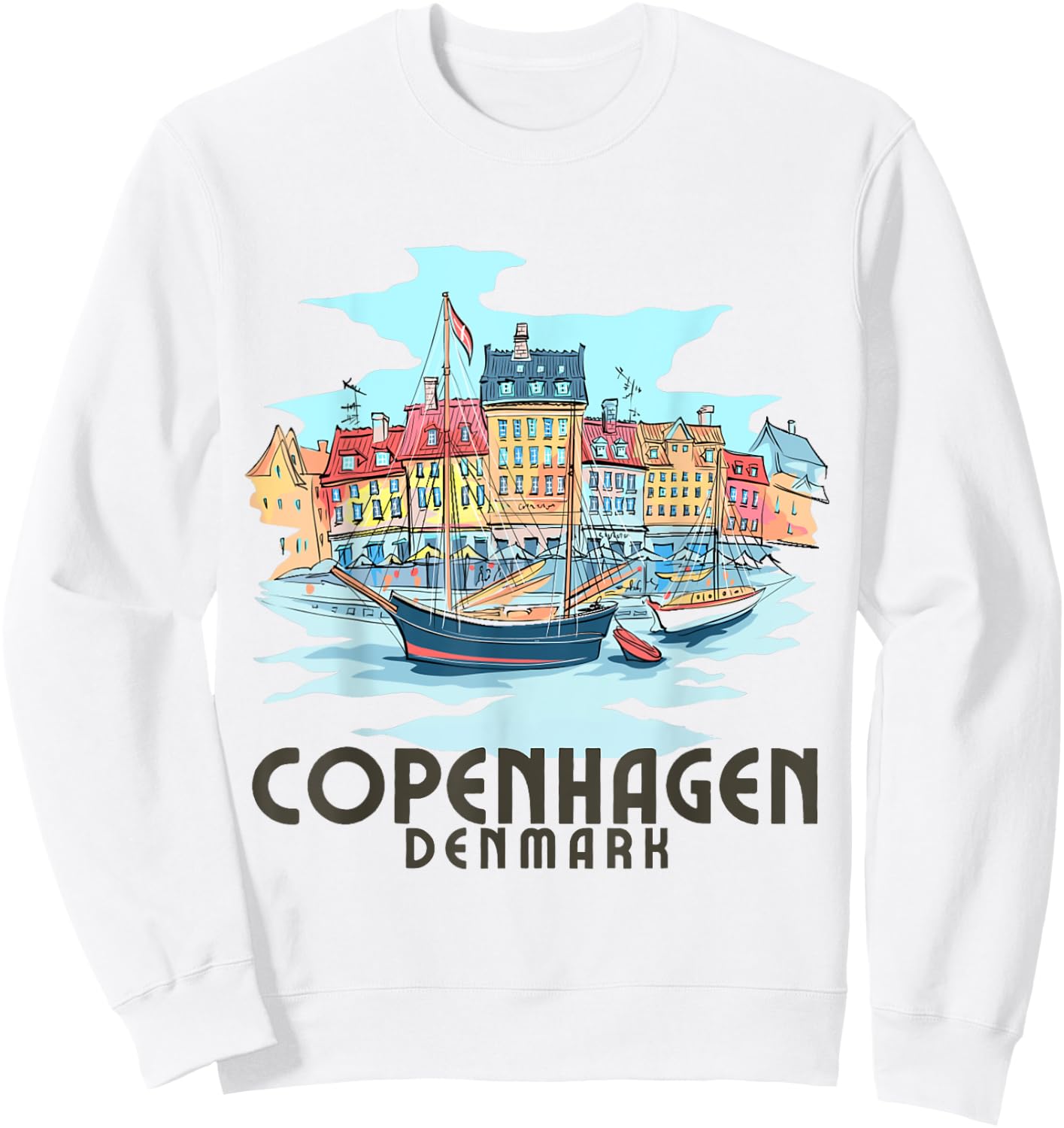 Copenhagen Denmark / Copenhagen Sweatshirt - Sweatshirt | White