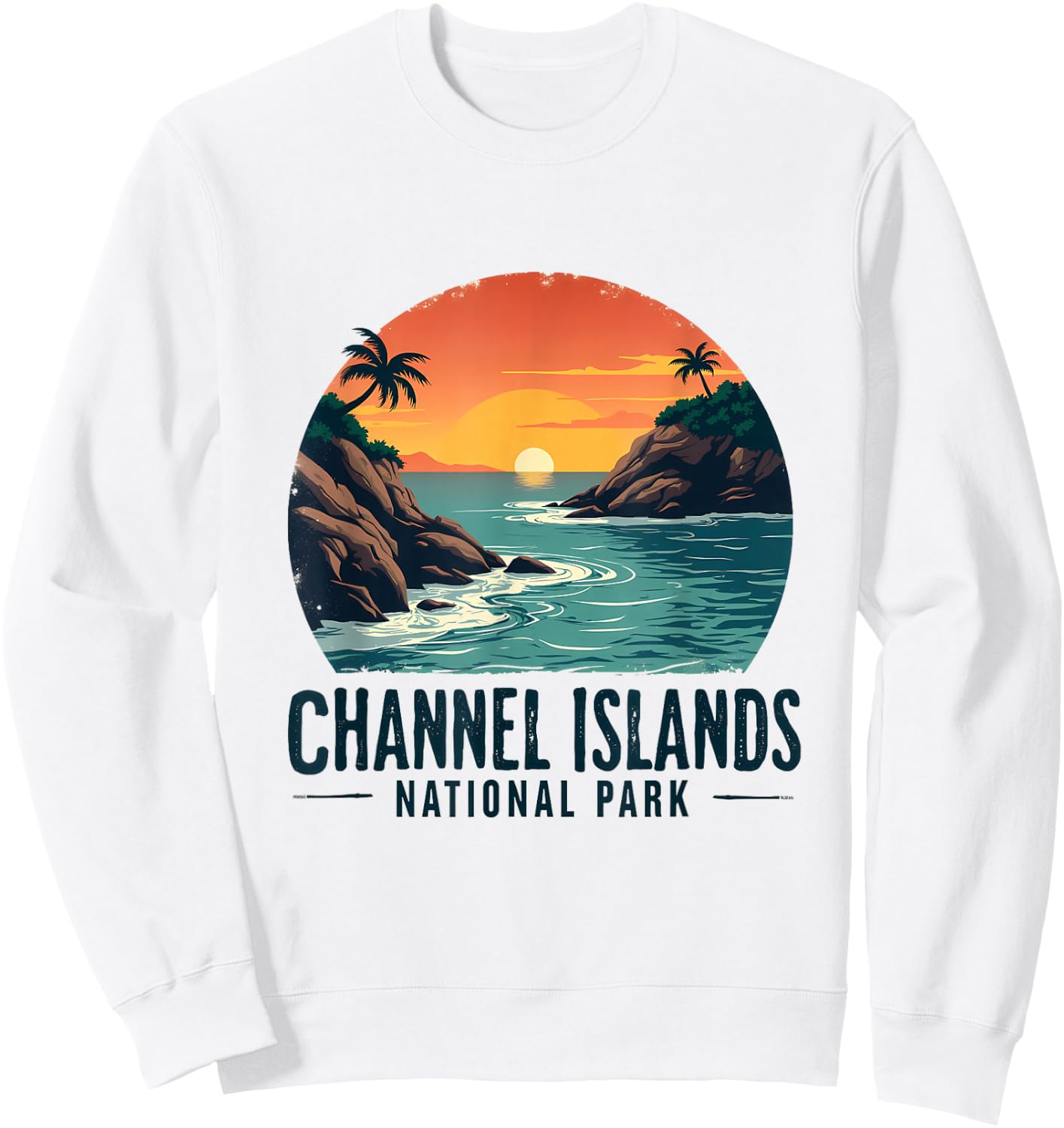 Channel Islands National Park Sunset Coastal View Sweatshirt - Sweatshirt | White