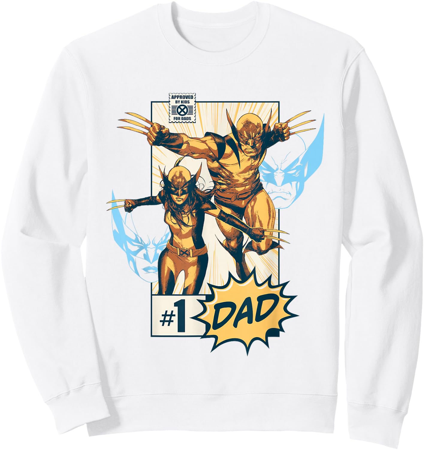 Marvel X-Men Wolverine & X-23#1 Dad Sweatshirt - Sweatshirt | White