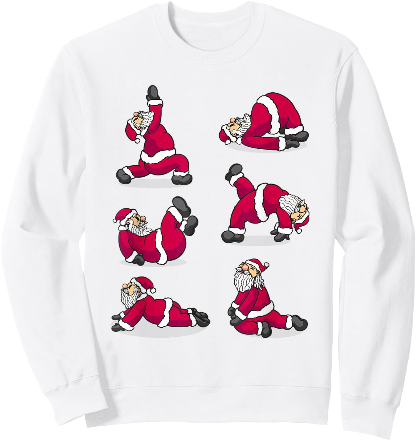 Santa Claus Practicing Yoga Sweatshirt - Sweatshirt | White