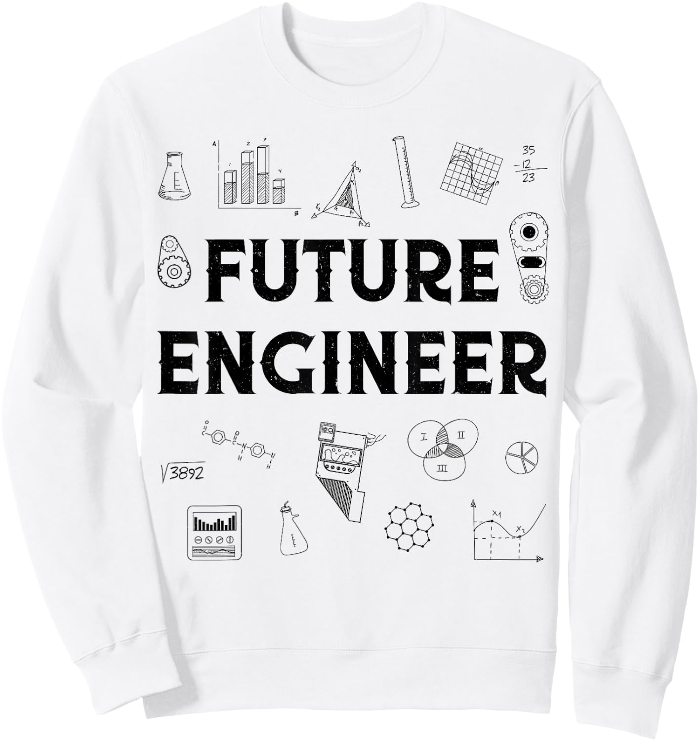 Future Engineer Funny Men Women Engineering Student Gifts Sweatshirt - Sweatshirt | White