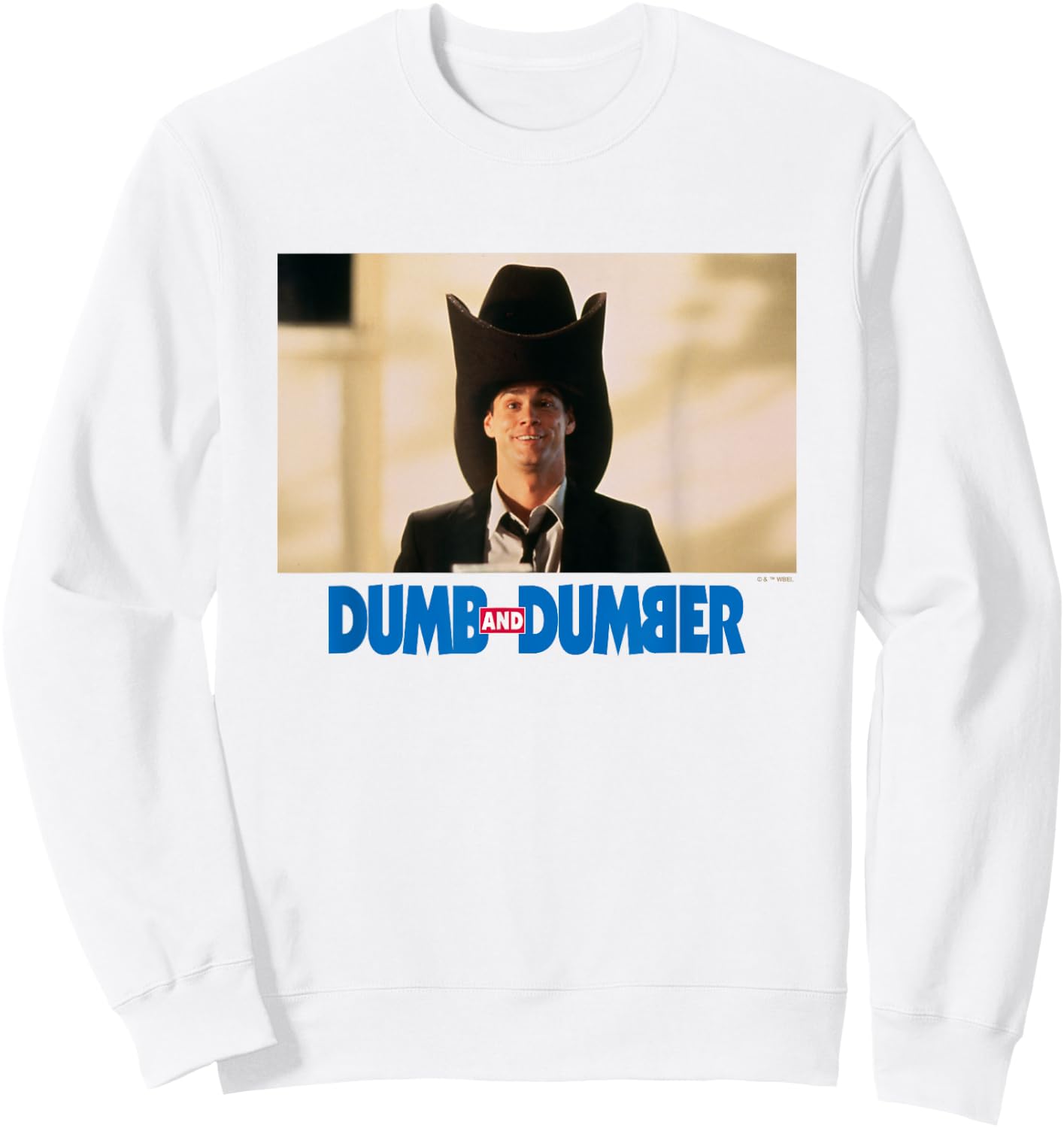Dumb and Dumber Lloyd Christmas Wearing Big Hat Scene Sweatshirt - Sweatshirt | White