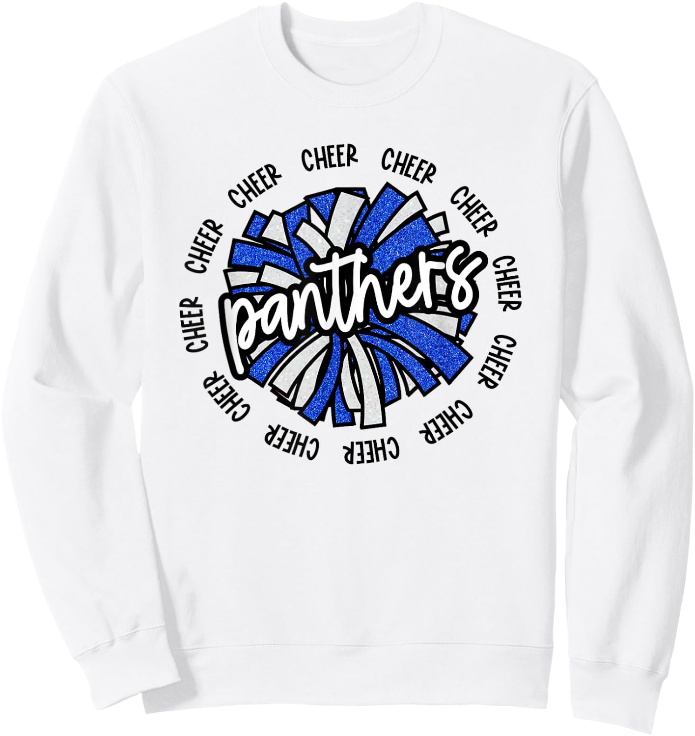 School Spirit Panthers Cheer Panther Pride Fan Team Items Sweatshirt - Sweatshirt | White