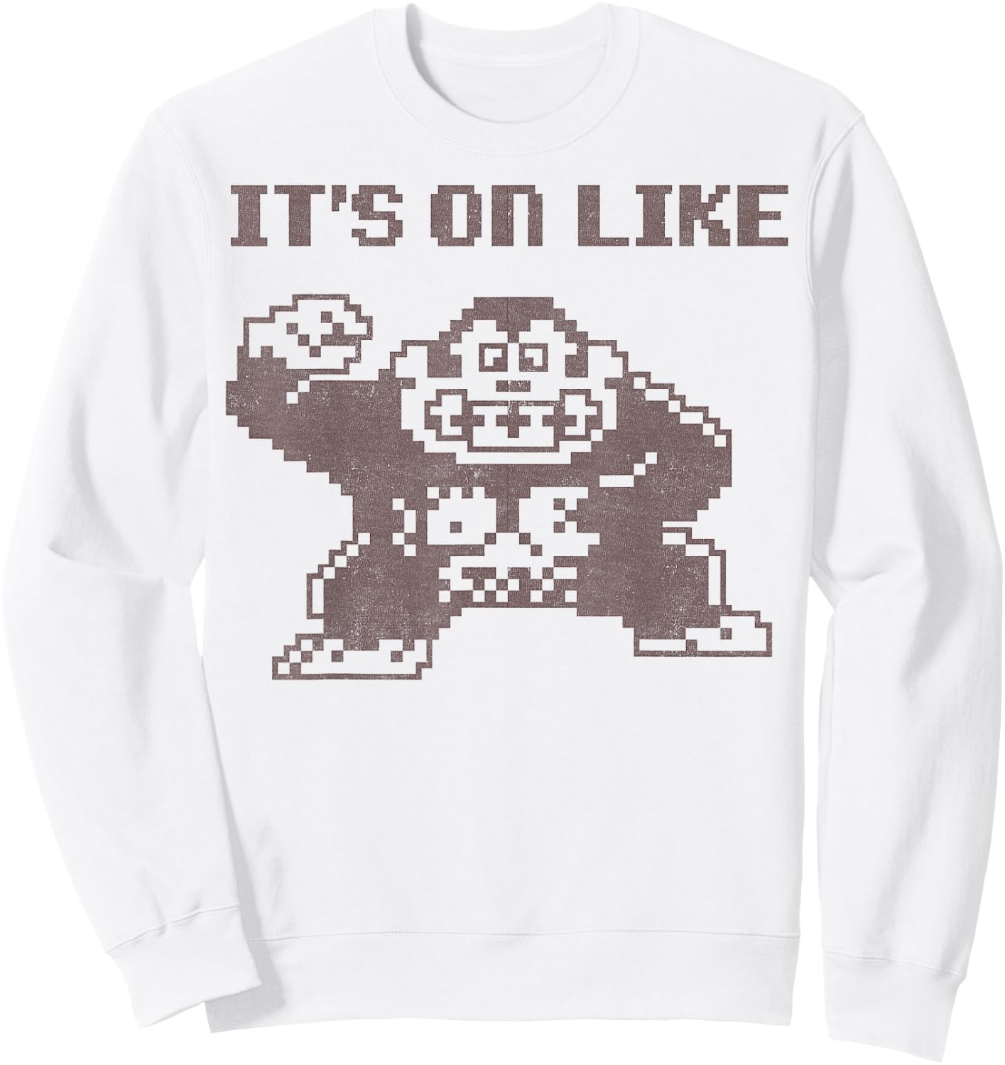 Nintendo Donkey Kong It's On Like Text Poster Sweatshirt - Sweatshirt | White