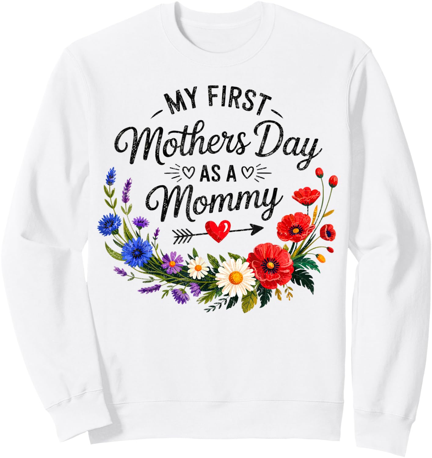 Mein erster Muttertag als Mama Muttertag 2026 Neue Mama Sweatshirt - Sweatshirt | White