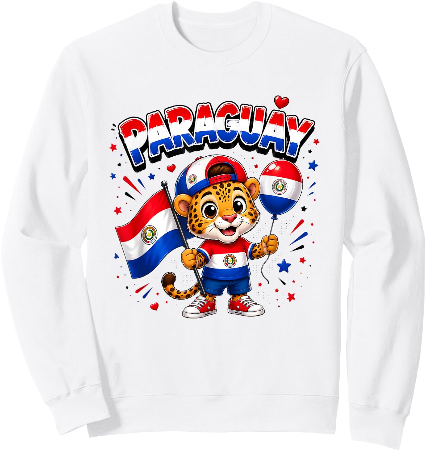 Paraguay Flag Shirt, Paraguay map, Paraguay for Kids Girls Sweatshirt - Sweatshirt | White