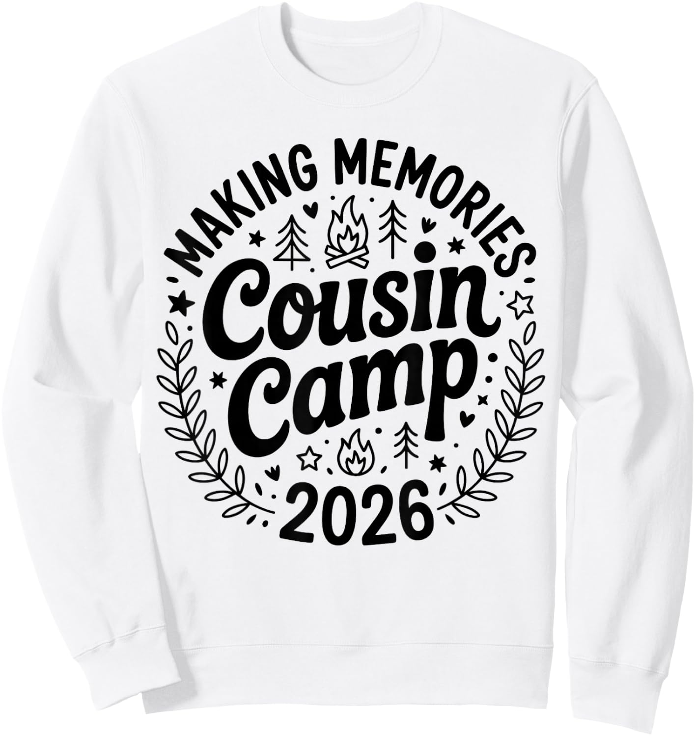 Funny Cousin Camp 2026 Bestie Best Friend Matching BFF Sweatshirt - Sweatshirt | White