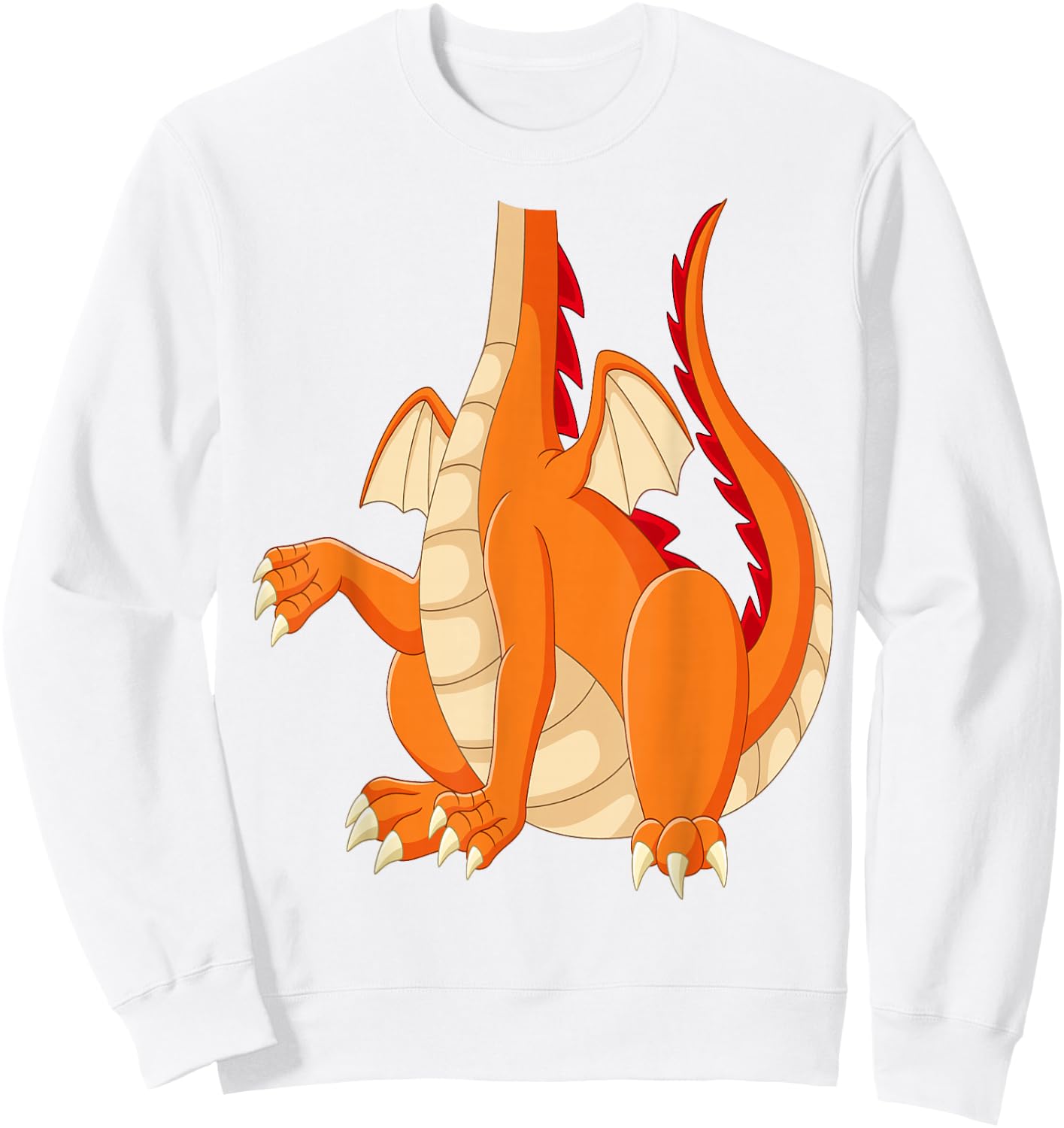 Dragon Shirt Adult Men Women Kids Orange Dragon Costume Sweatshirt - Sweatshirt | White