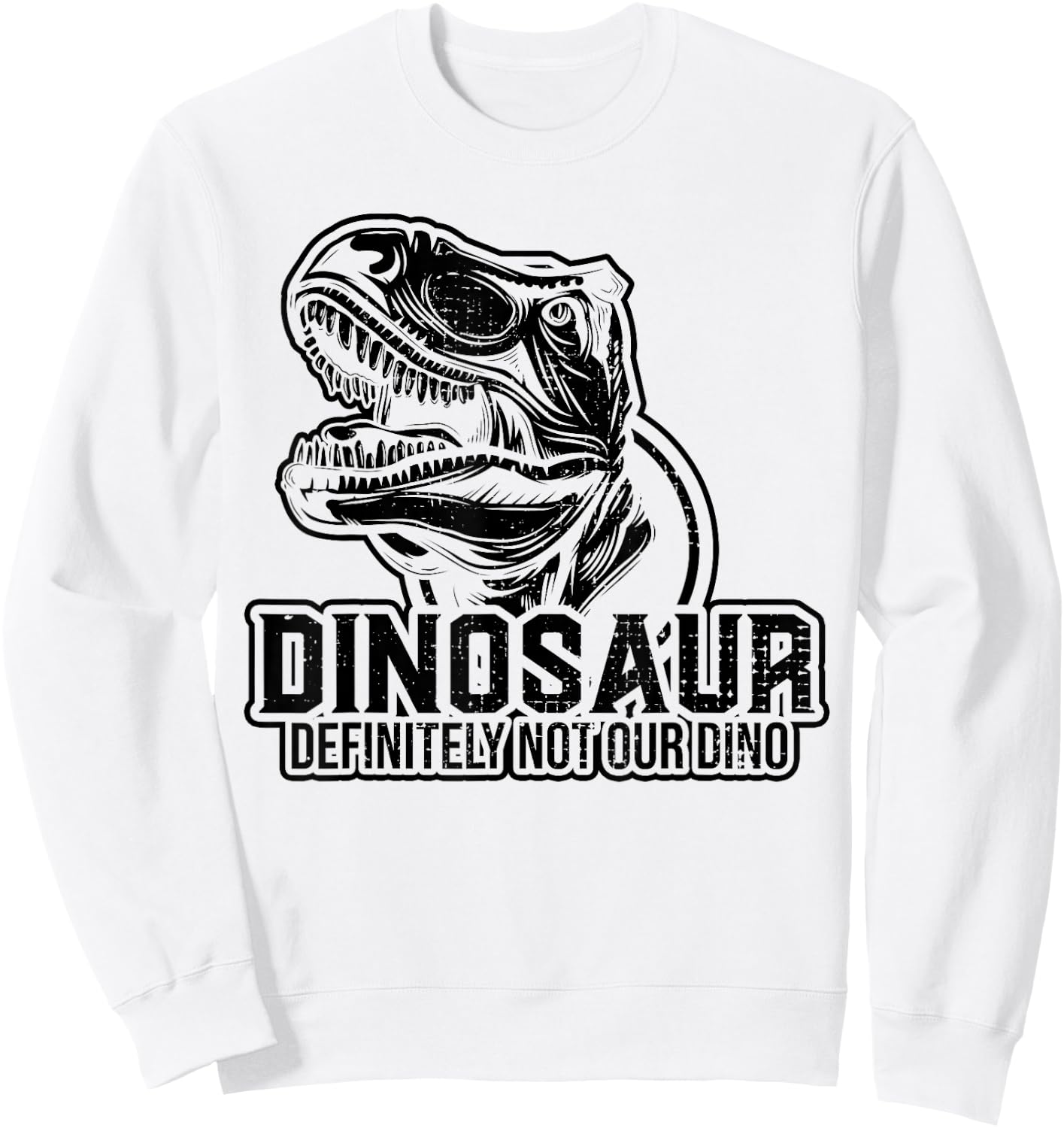 Dinosaur Definitely Not Our Dion, Dino Well Exploration Sweatshirt - Sweatshirt | White