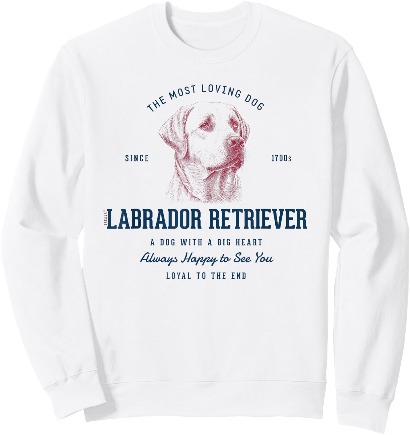 Retro-Stil Vintage Labrador Retriever Sweatshirt - Sweatshirt | White