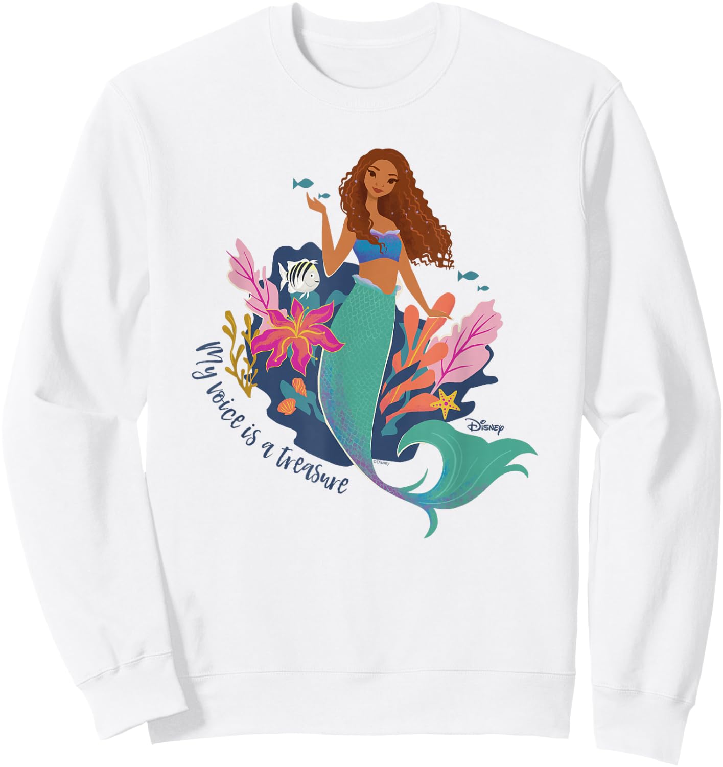 Little Mermaid - My Voice Is A Treasure Sweatshirt - Sweatshirt | White