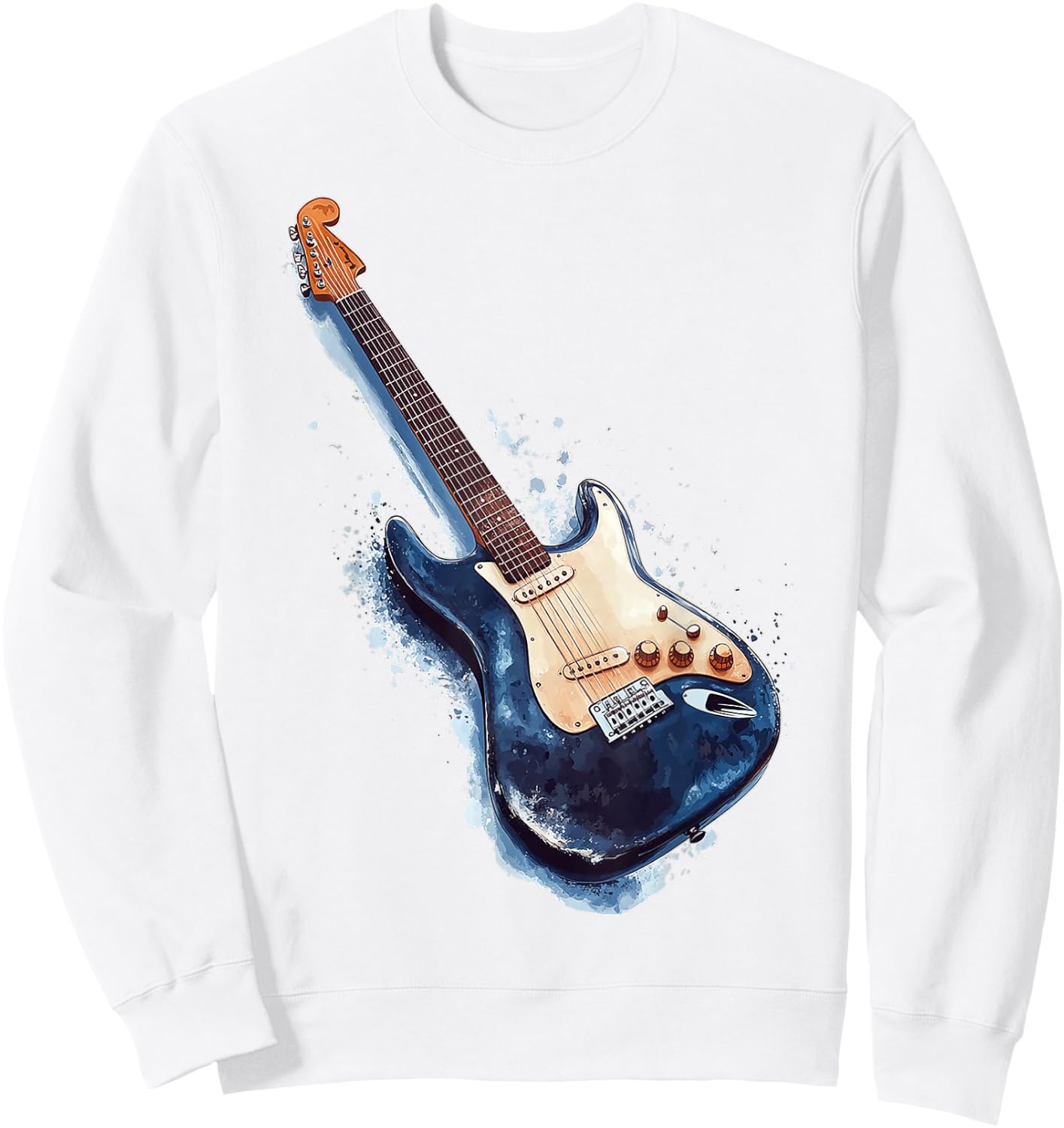 Gitarre Musikinstrument Grafik Kunst Gitarre Sweatshirt - Sweatshirt | White