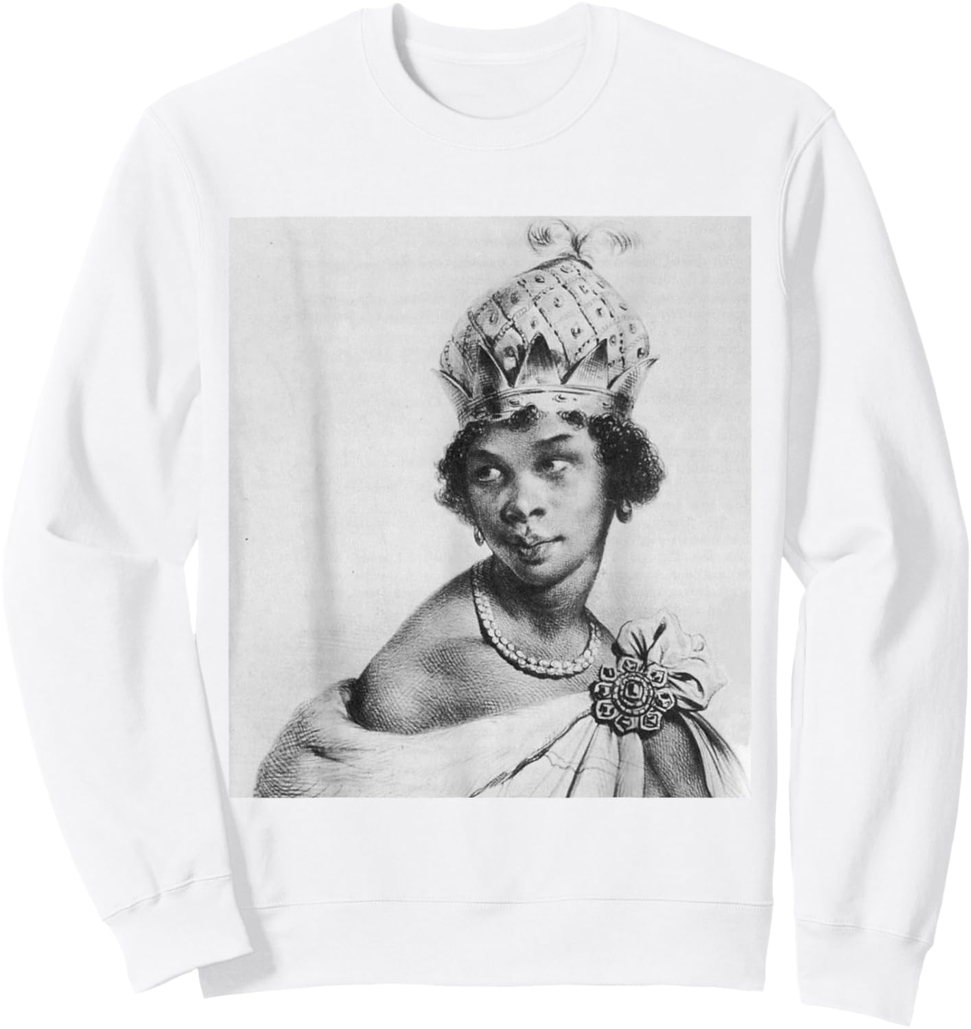 Nzinga-Descendant of Queens Sweatshirt - Sweatshirt | White