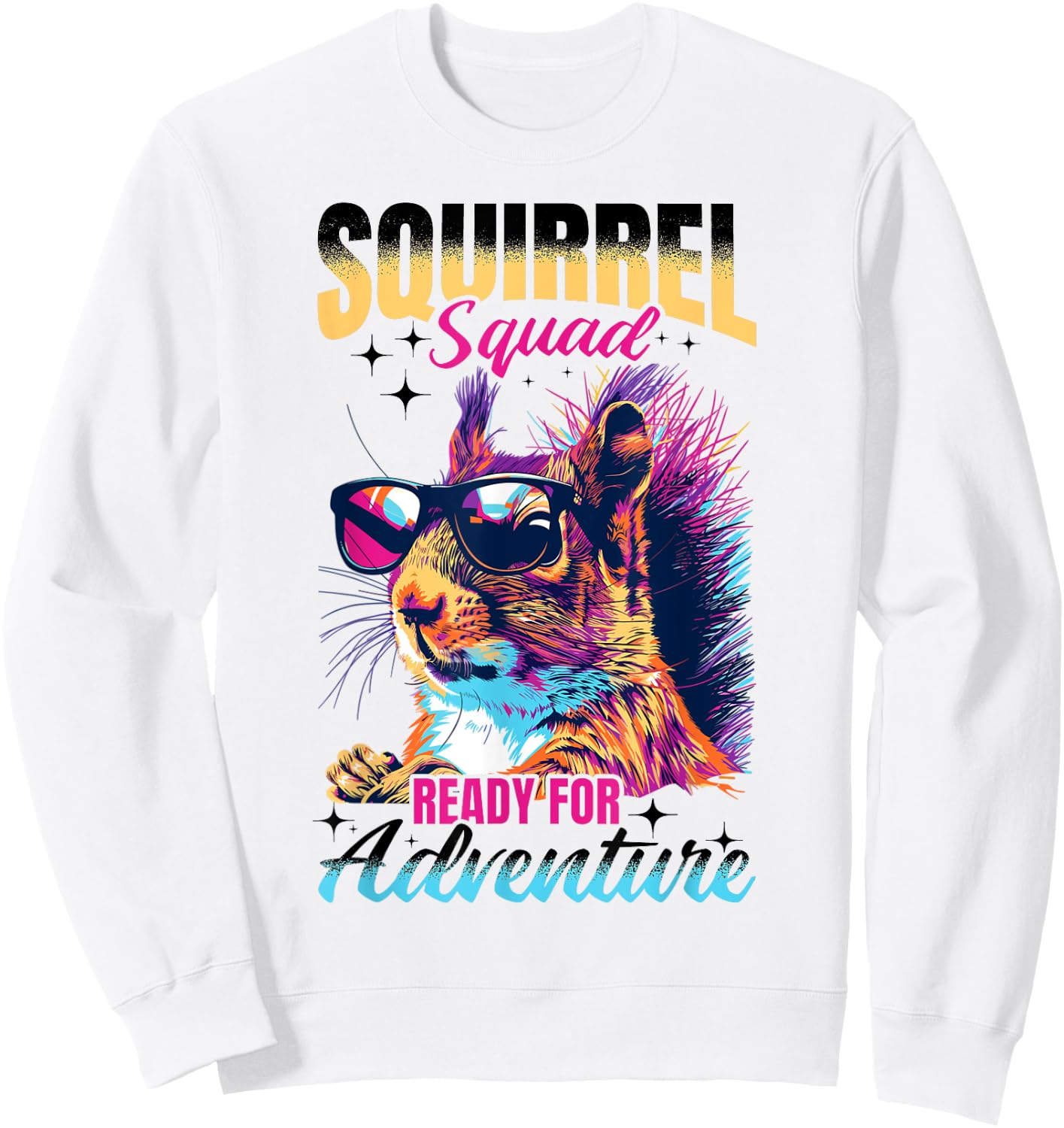 Funny Squirrel Animal Squirrel squad ready for adventure Sweatshirt - Sweatshirt | White
