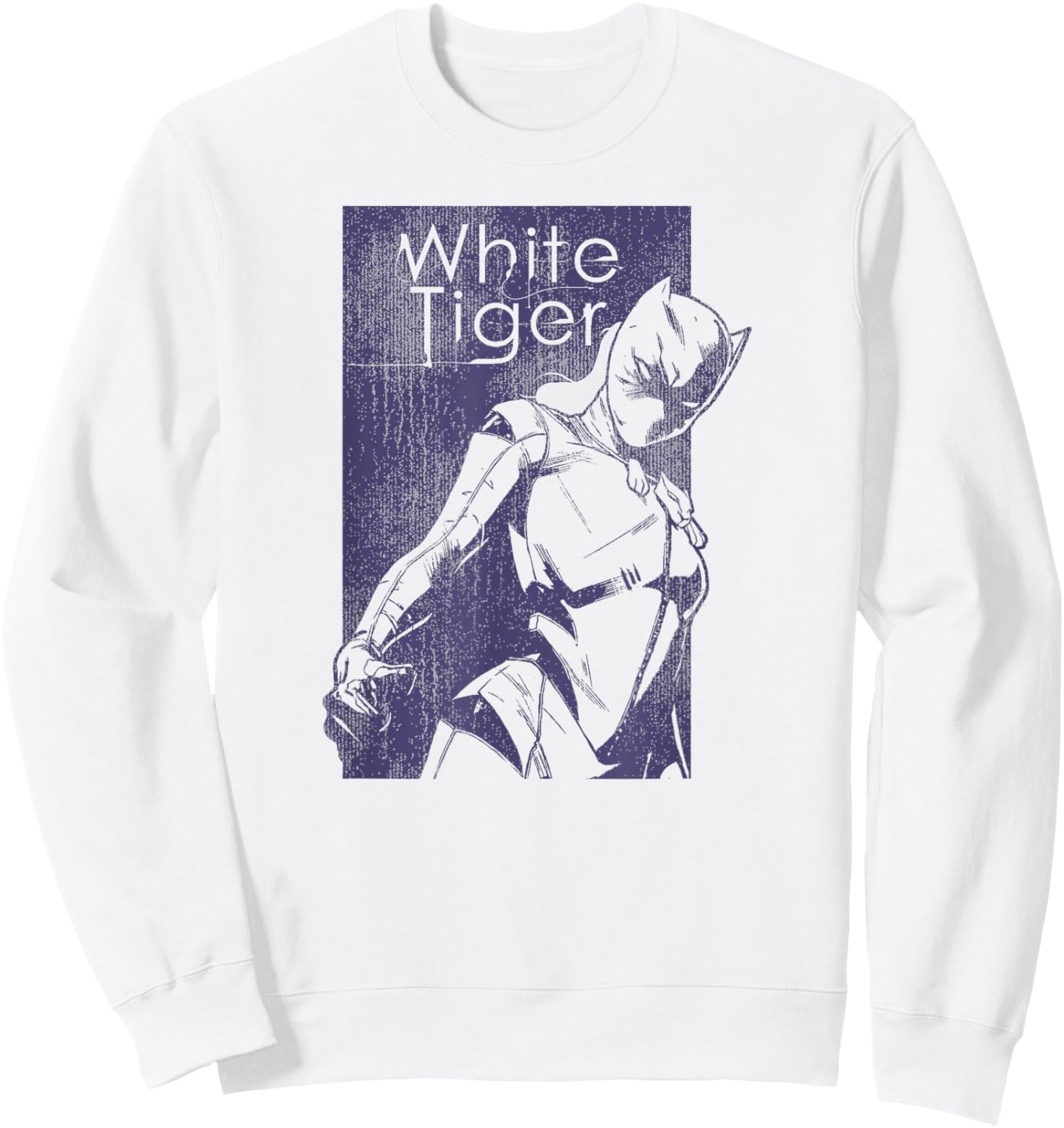 Marvel White Tiger Tonal Vintage Graphic Sweatshirt - Sweatshirt | White