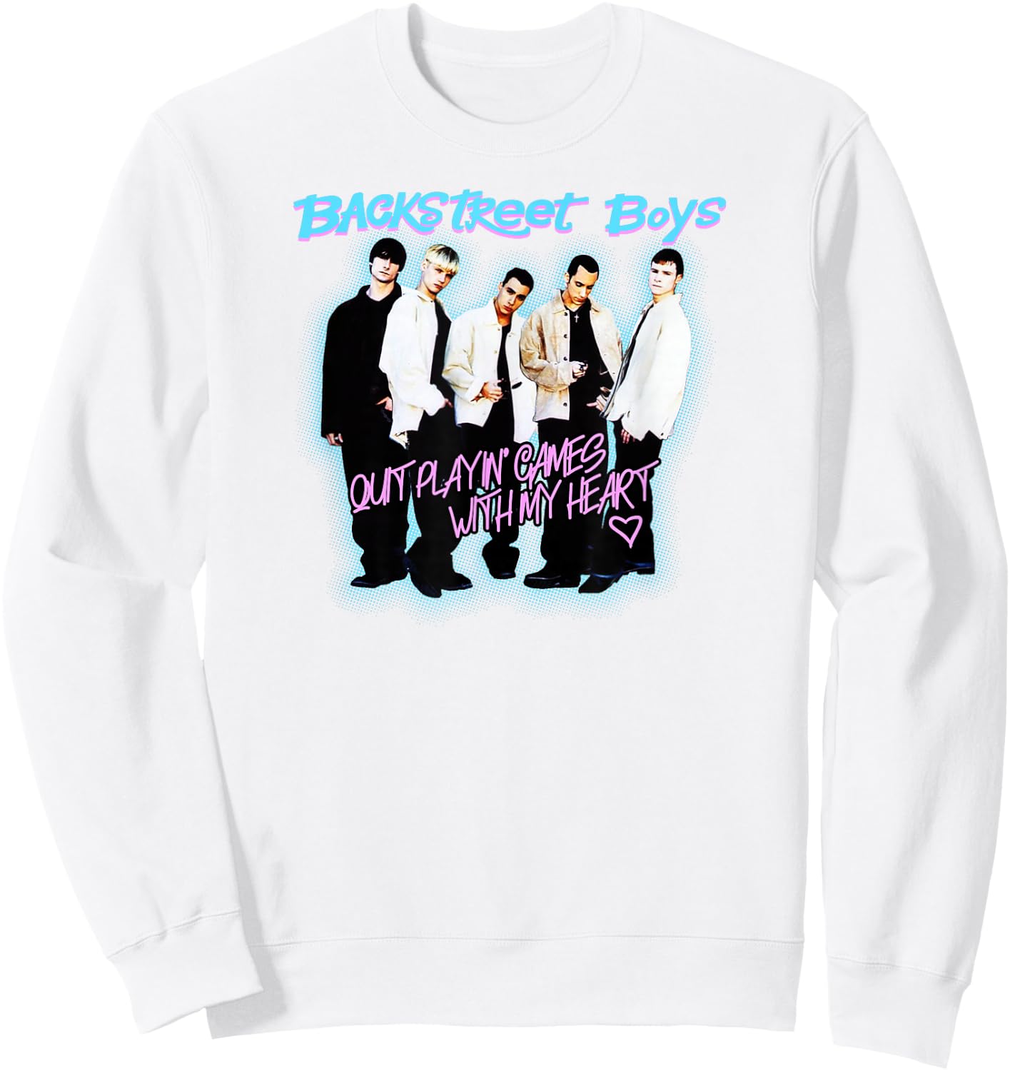 Backstreet Boys – Quit Playing Games Watercolor Sweatshirt - Sweatshirt | White