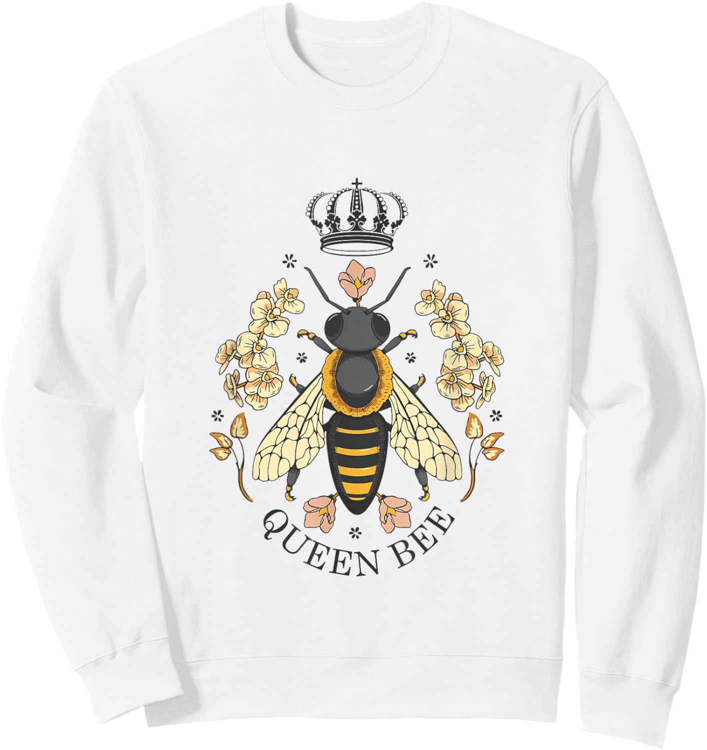 Crown Queen Bee Sweatshirt - Sweatshirt | White