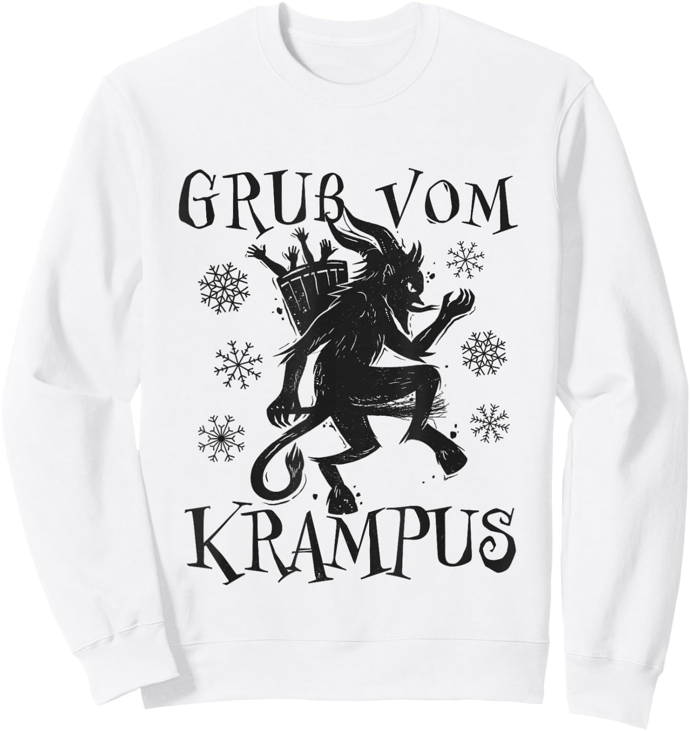 Kramperl Christmas Demon Santa's Helper Gruss Vom Krampus Sweatshirt - Sweatshirt | White