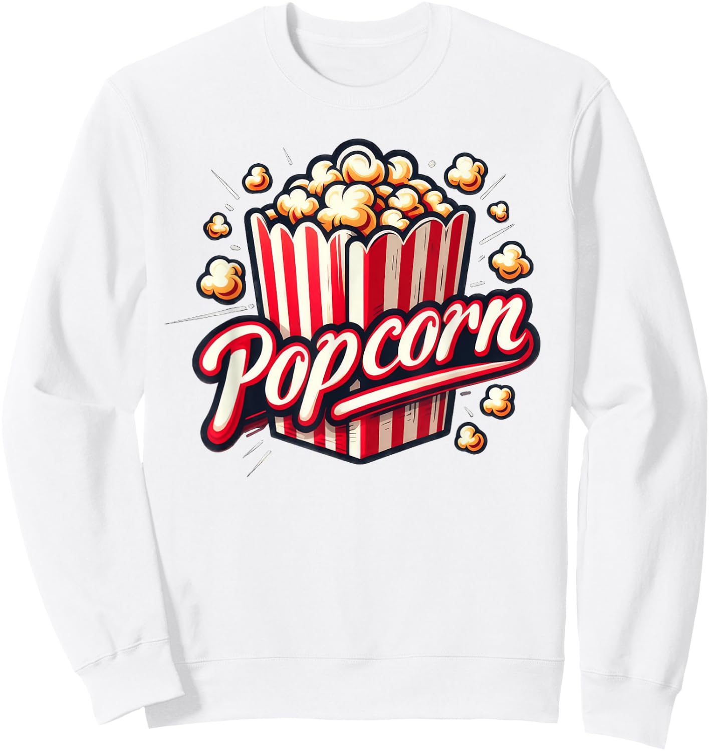 Popcorn Kostüm Kinder , White Sweatshirt - Sweatshirt | White