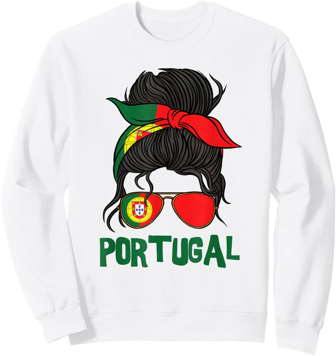 Portugal For Girl Portuguese Flag Portugal , White Sweatshirt - Sweatshirt | White