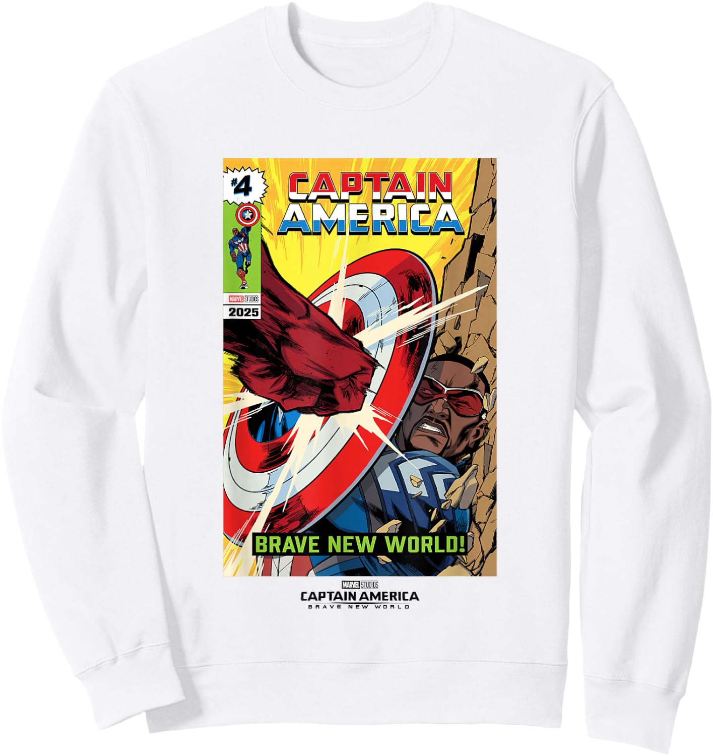 Marvel Captain America: Brave New World Red Hulk VS Cap Sweatshirt - Sweatshirt | White