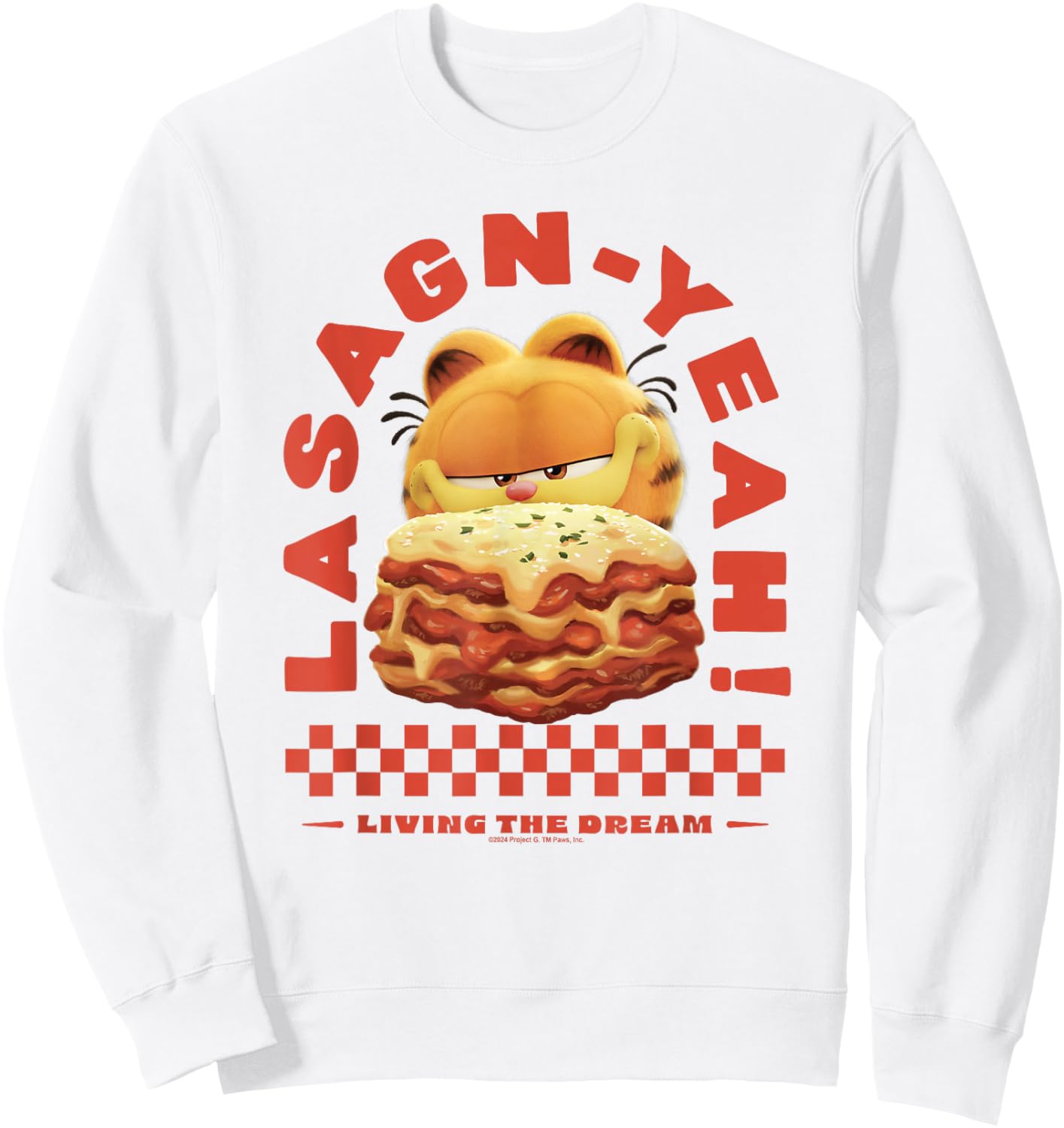 Garfield Lasagn-yeah , Blue, S Sweatshirt - Sweatshirt | White