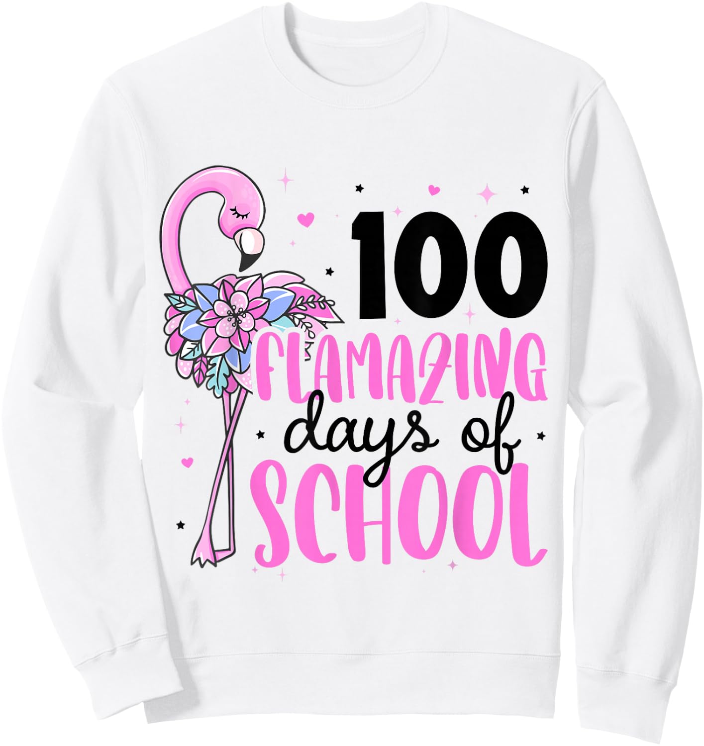 100 Flamazing Days of School Flamingo 100th Day of School Sweatshirt - Sweatshirt | White