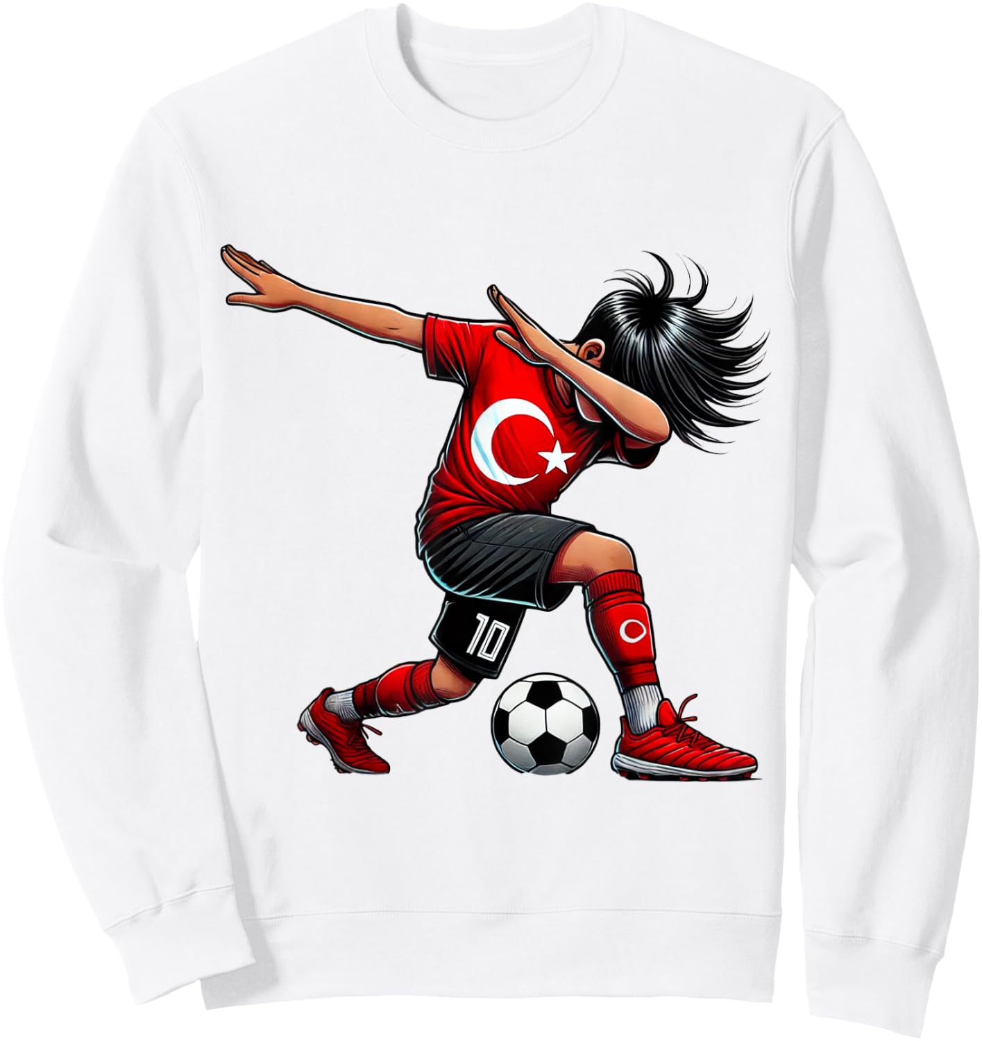 Türkei Fußballspieler Kind Trikot Flagge Fußballfan Sweatshirt - Sweatshirt | White