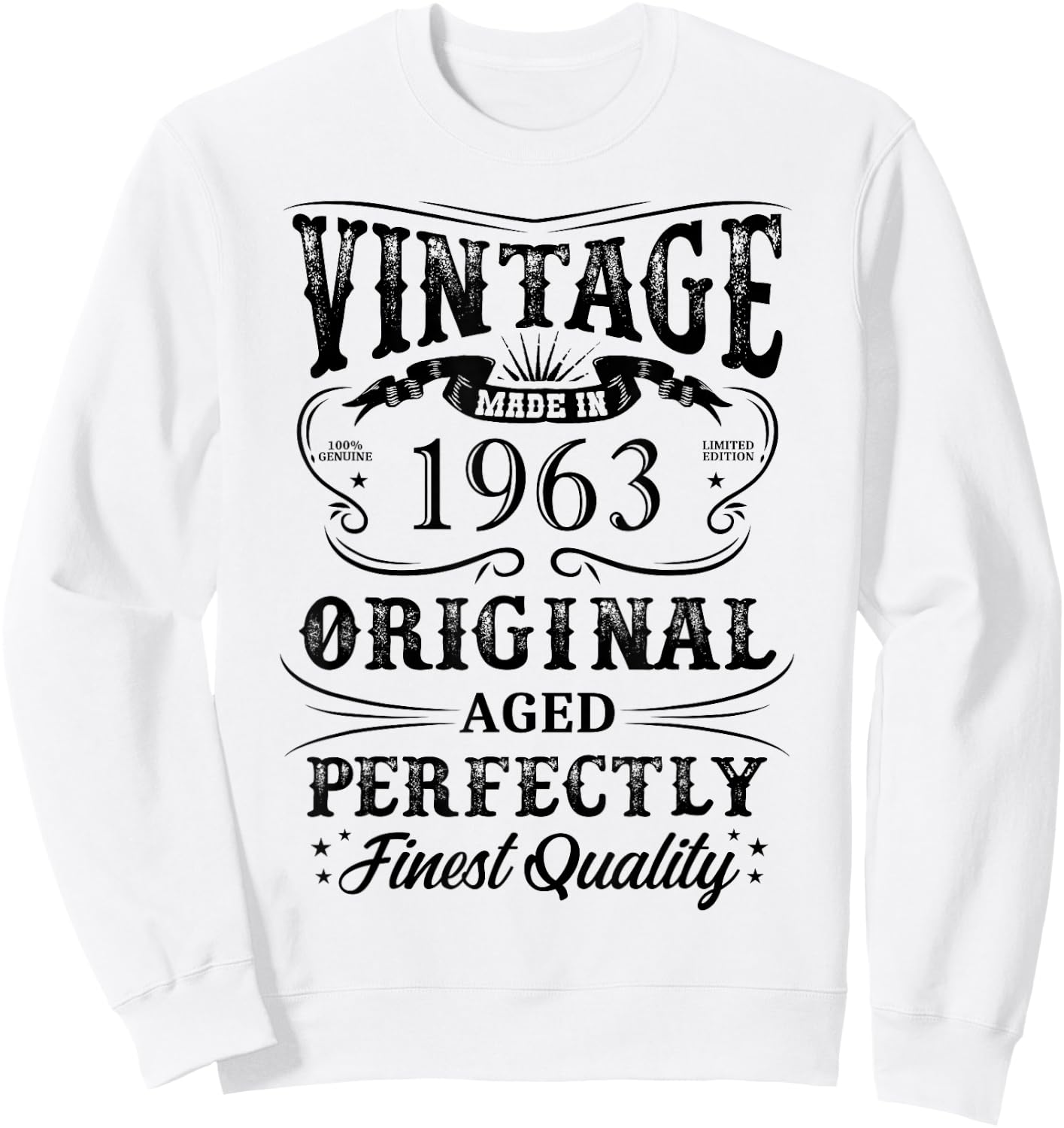 1963 Vintage To Perfection Matured Vintage Made In 1963 , gray Sweatshirt - Sweatshirt | White