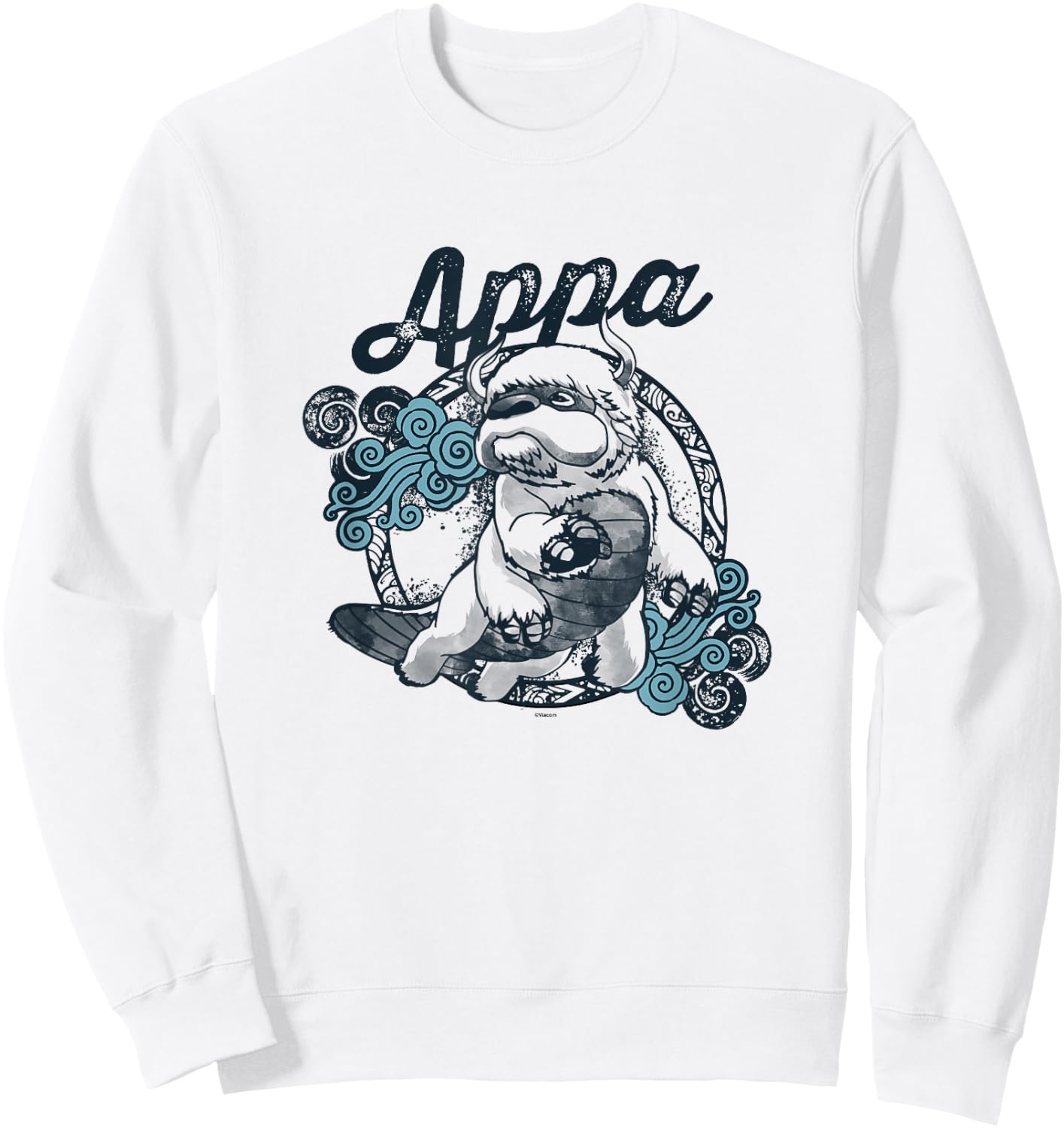Avatar: The Last Airbender Appa Majestic Sky Bison Vintage Sweatshirt - Sweatshirt | White