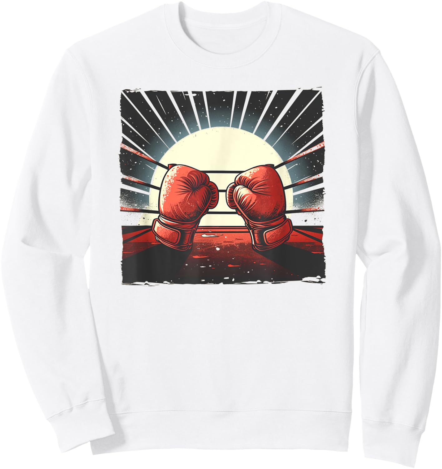 Boxhandschuhe im Boxring, Boxer Sweatshirt - Sweatshirt | White