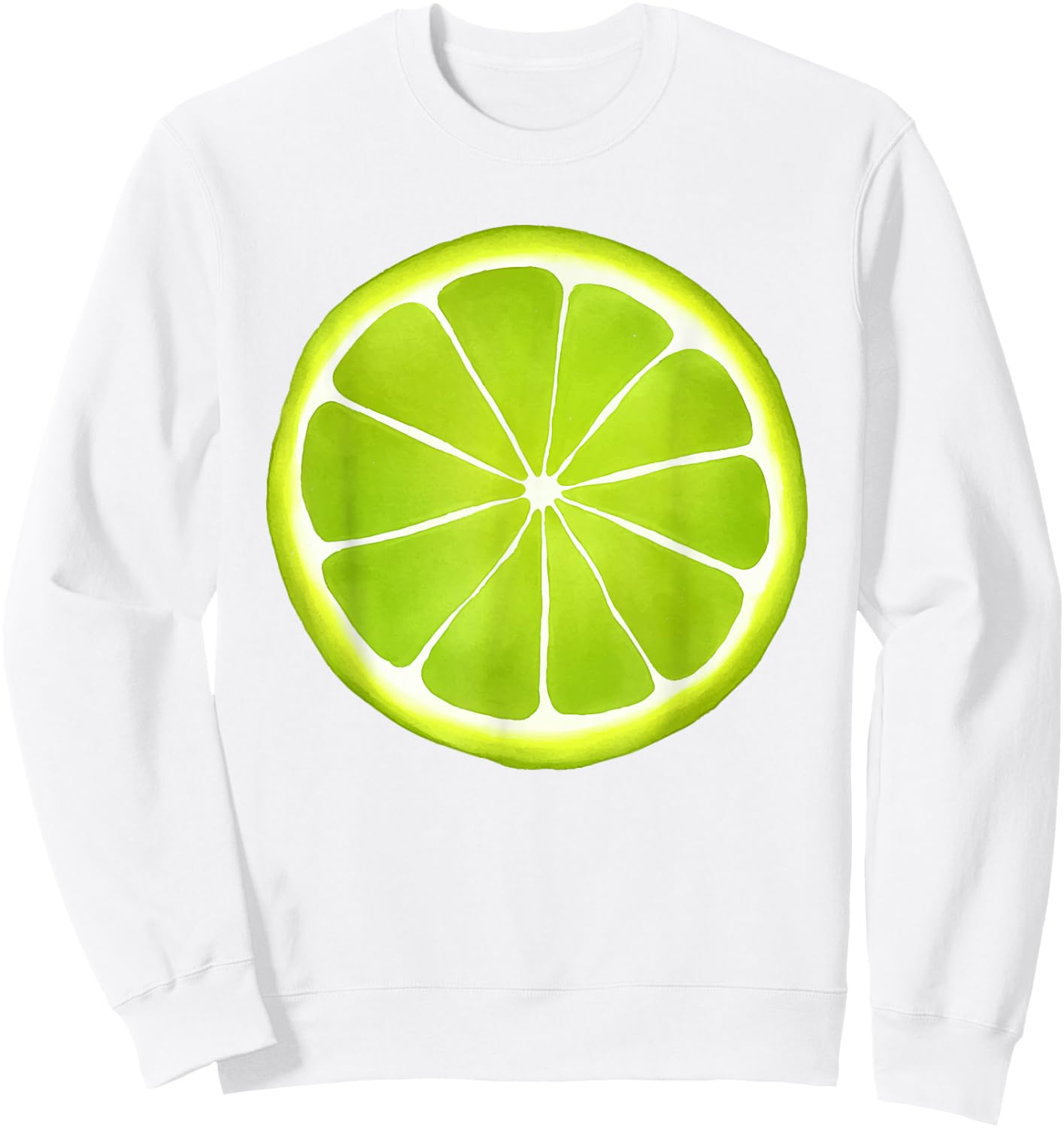 Lime Sliced Fruit Cute Easy Halloween Costume Sweatshirt - Sweatshirt | White