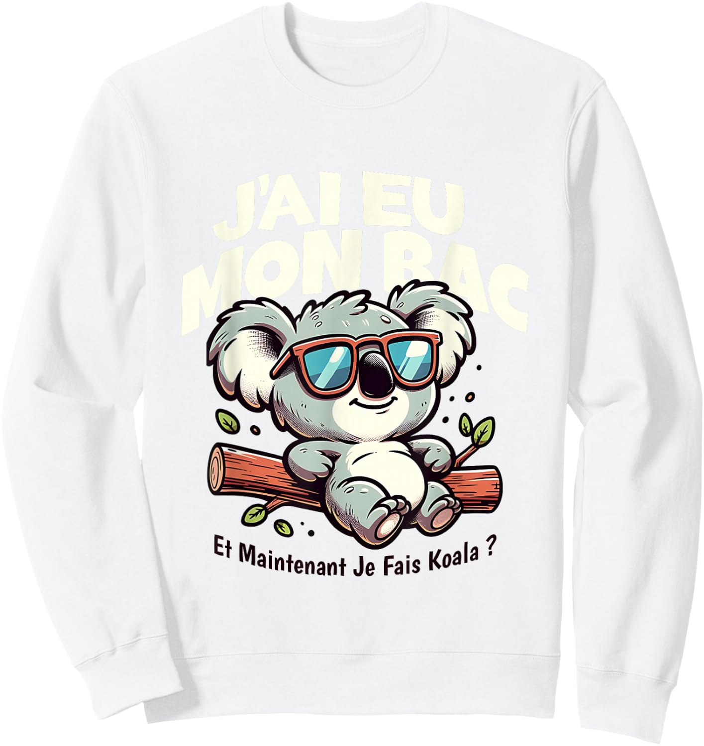BAC 2025 Bachelor Congratulations Koala Humor Success Exam Sweatshirt - Sweatshirt | White