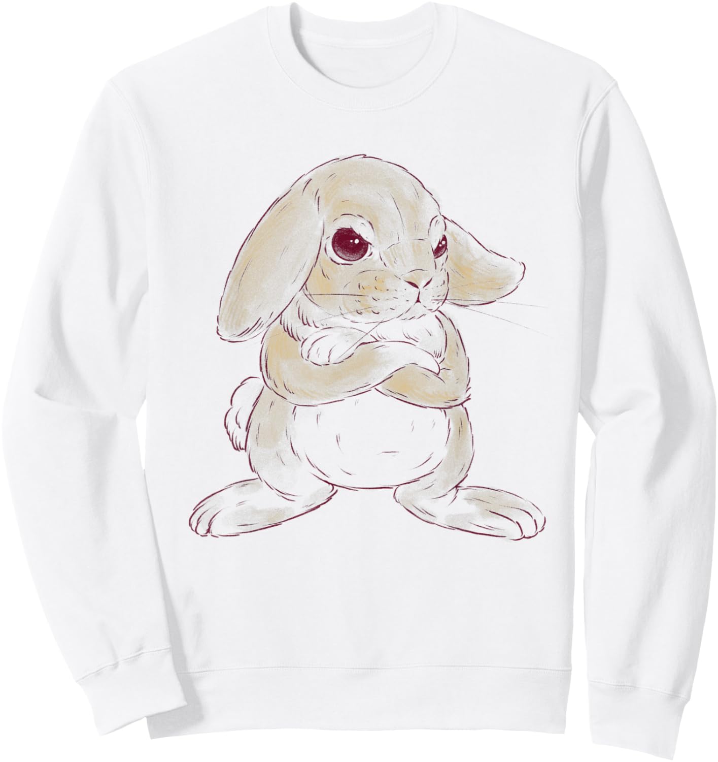 Cute Angry Bunny Sweatshirt - Sweatshirt | White