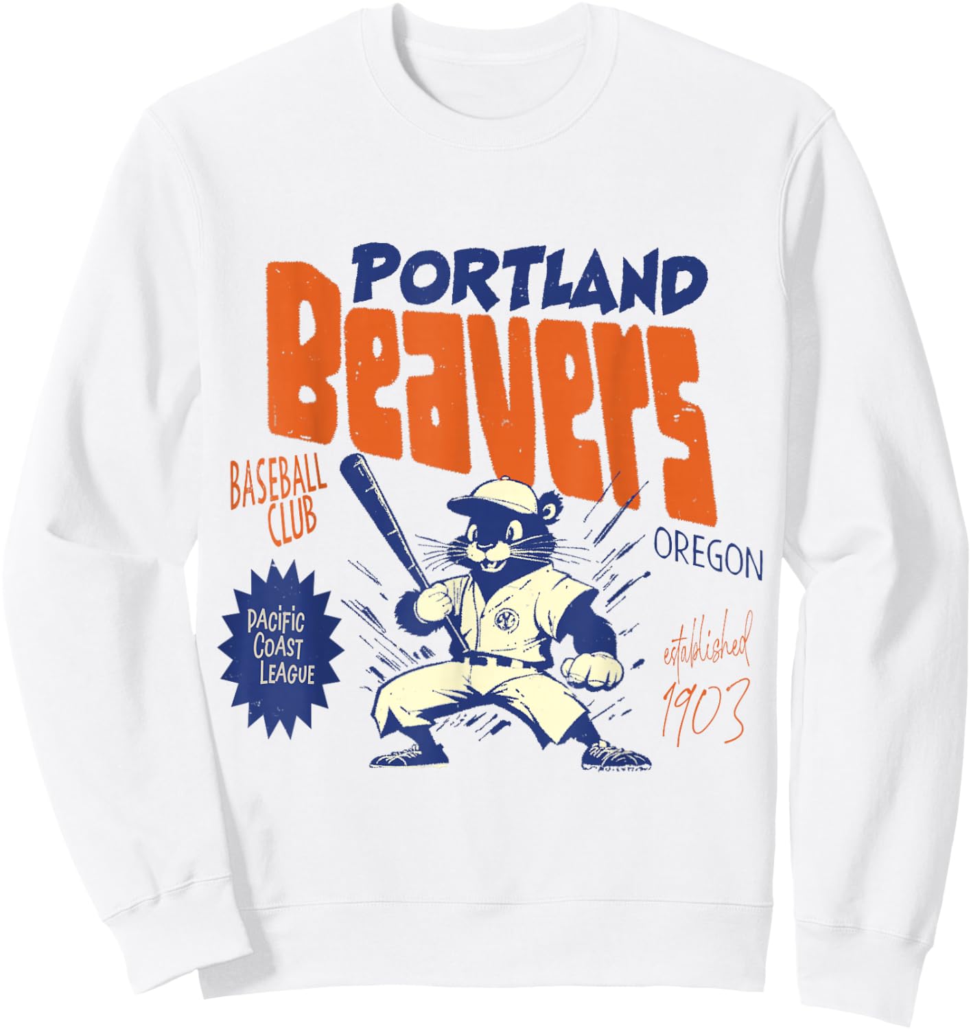 Portland Beavers Baseball Team 1903 Sweatshirt - Sweatshirt | White