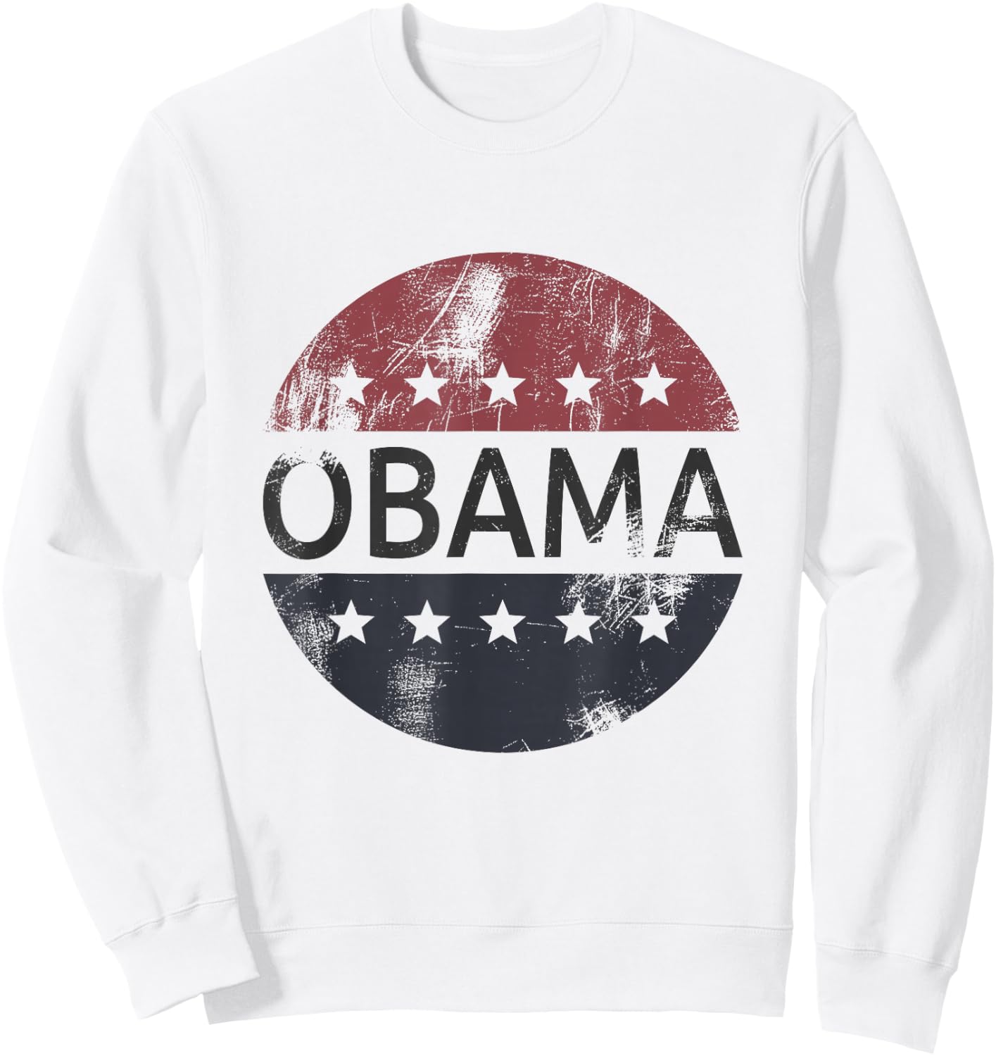 Retro Obama Vintage Vote President Barack Obama Sweatshirt - Sweatshirt | White